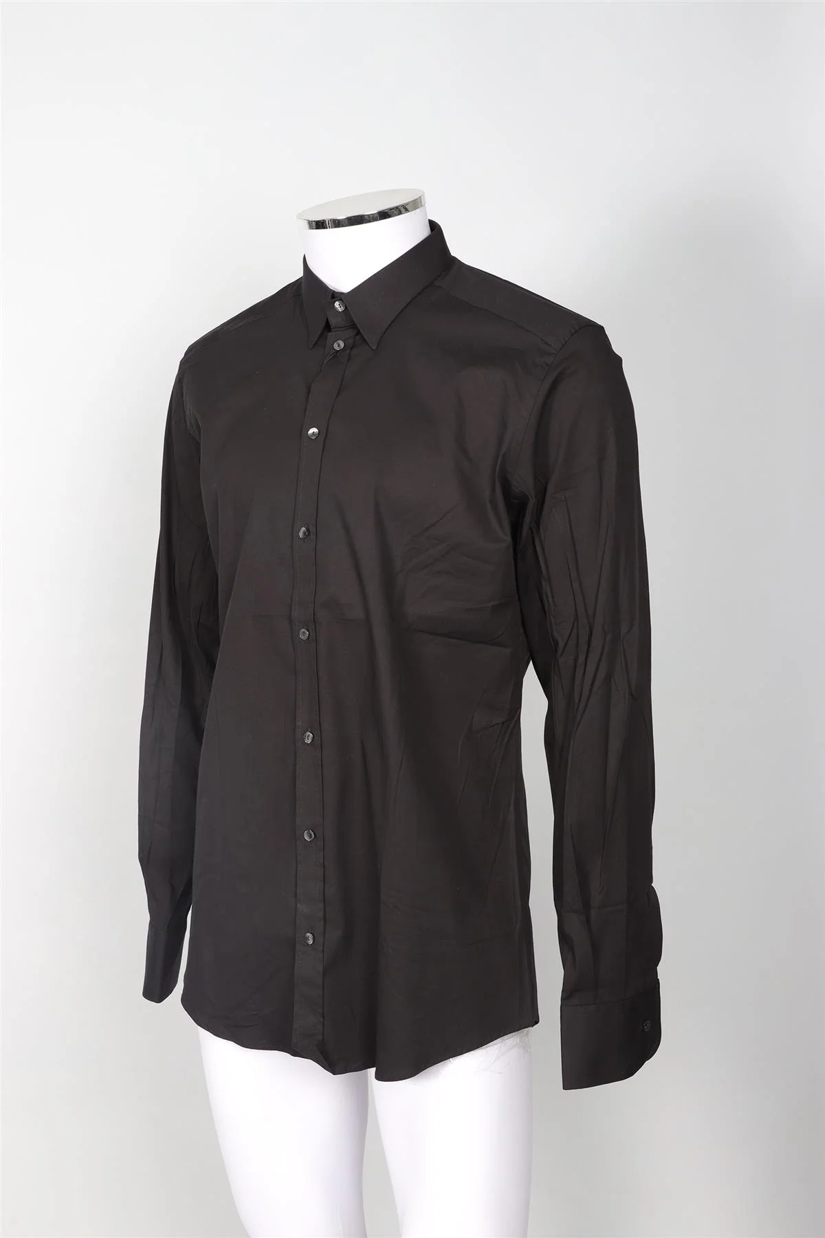 DOLCE & GABBANA BLACK MEN'S COTTON SHIRT UK/US COLLAR 16 UK/US CHEST 40 - Image 3