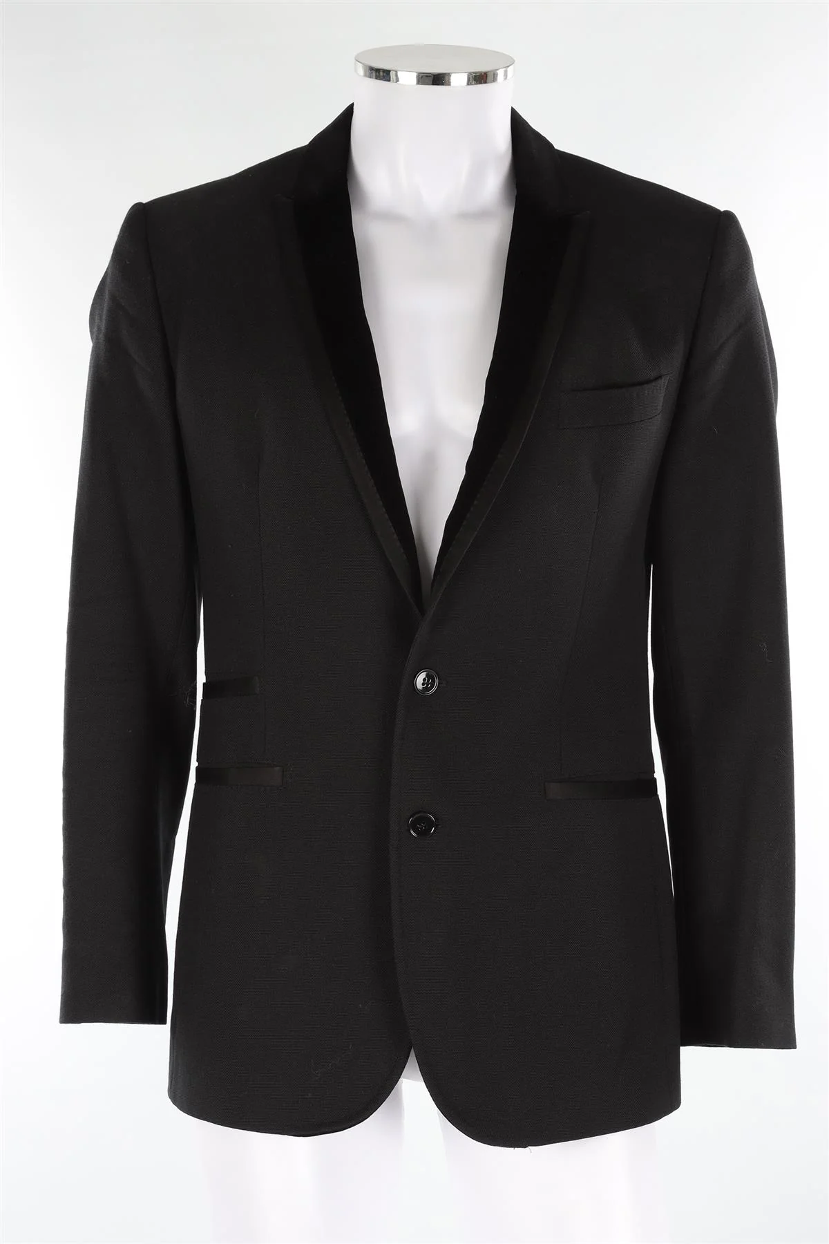 DOLCE & GABBANA BLACK MEN'S MARTINI WOOL BLAZER IT 50 - Image 2