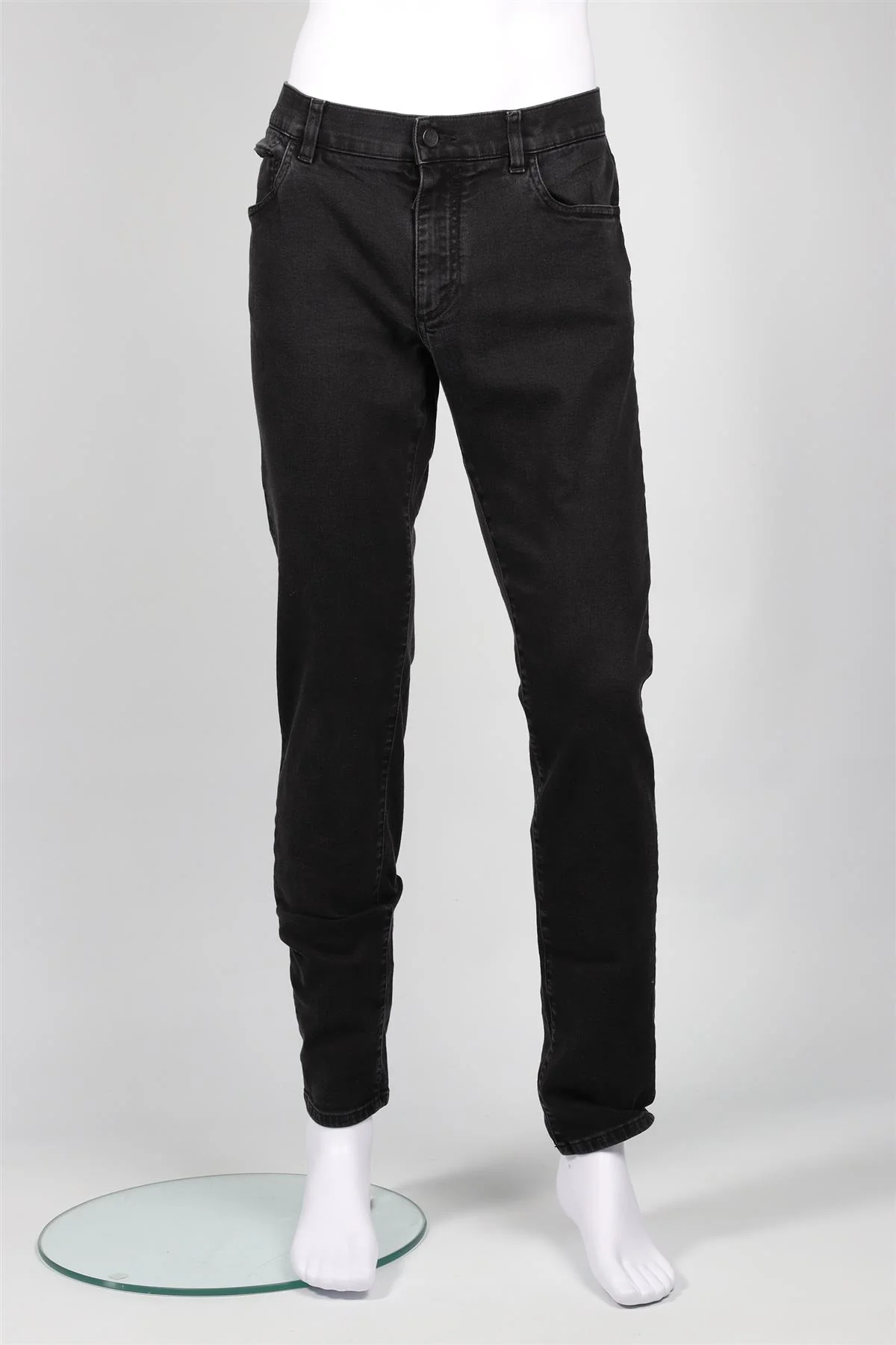 DOLCE & GABBANA BLACK MEN'S SLIM LEG JEANS IT 52 UK/US WAIST 36 - Image 2