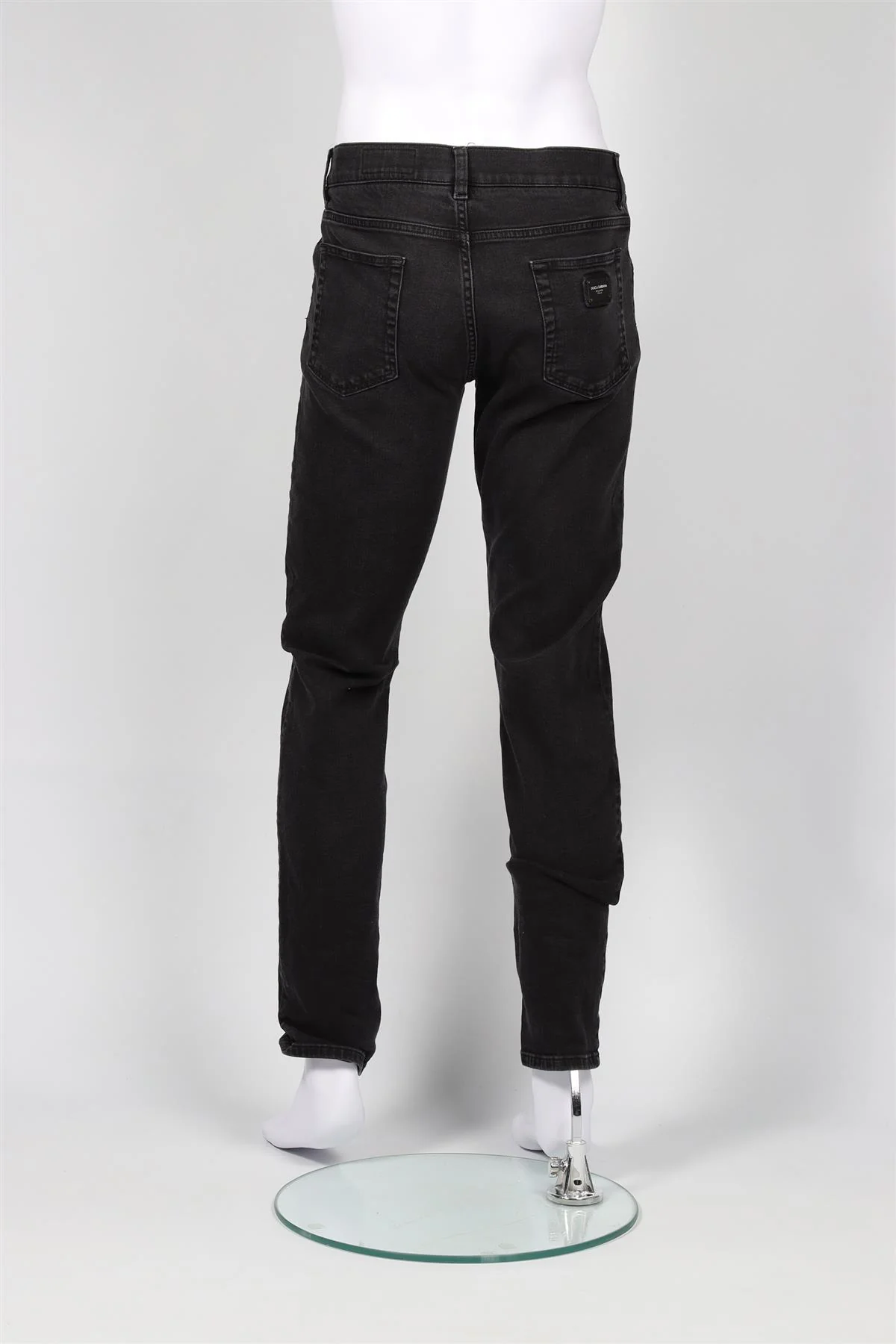 DOLCE & GABBANA BLACK MEN'S SLIM LEG JEANS IT 52 UK/US WAIST 36 - Image 4