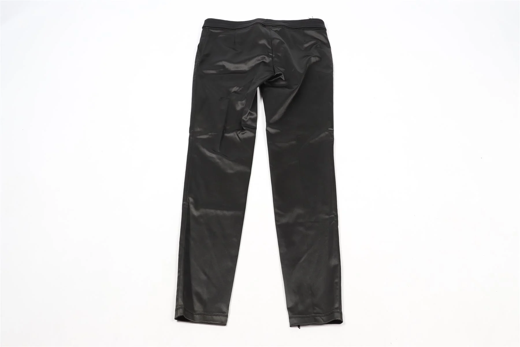 DOLCE & GABBANA BLACK SATIN PANTS IT 42 UK 10 - Image 4