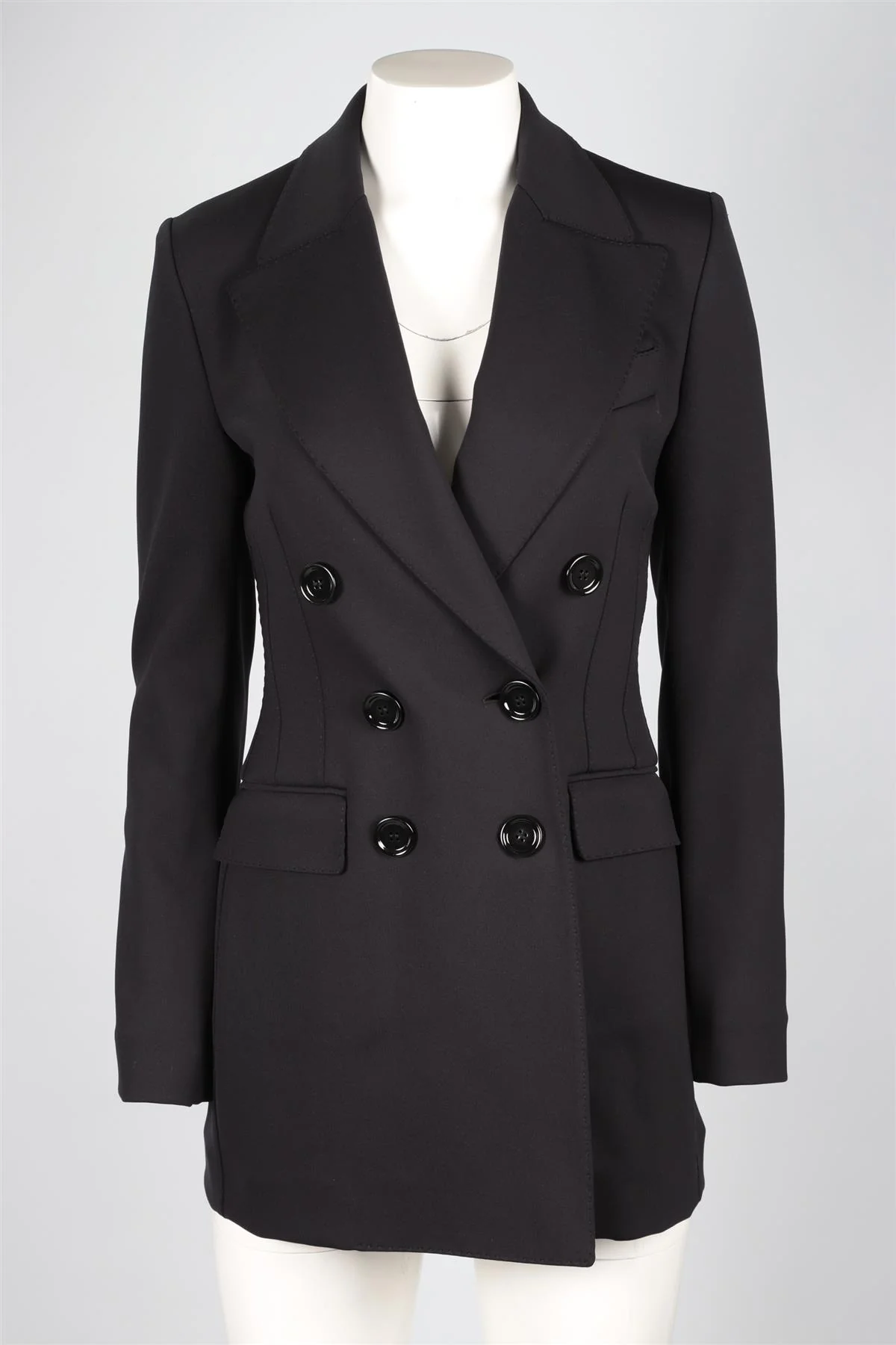 DOLCE & GABBANA BLACK SCUBA BLAZER IT 40 UK 8 - Image 2