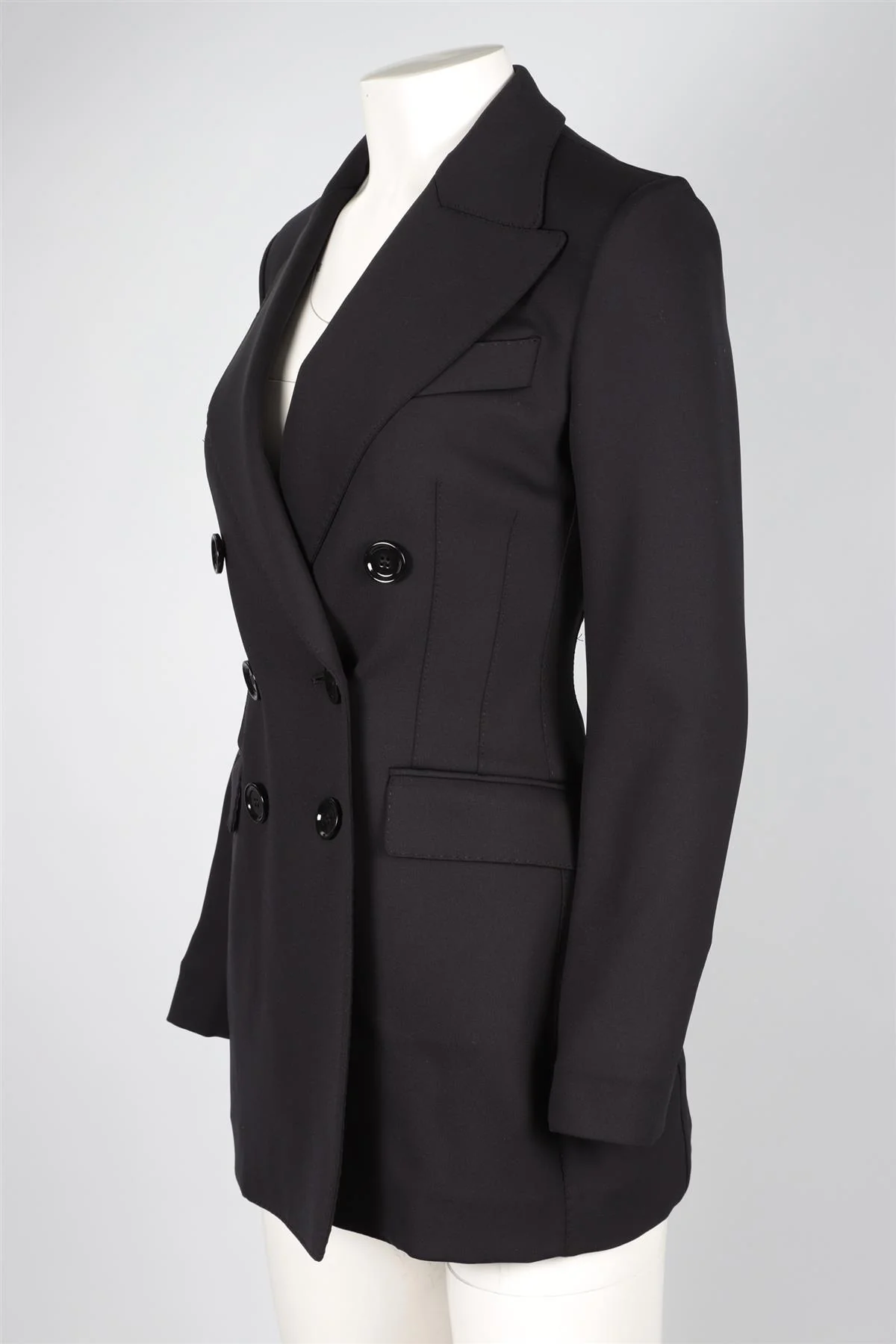 DOLCE & GABBANA BLACK SCUBA BLAZER IT 40 UK 8 - Image 3