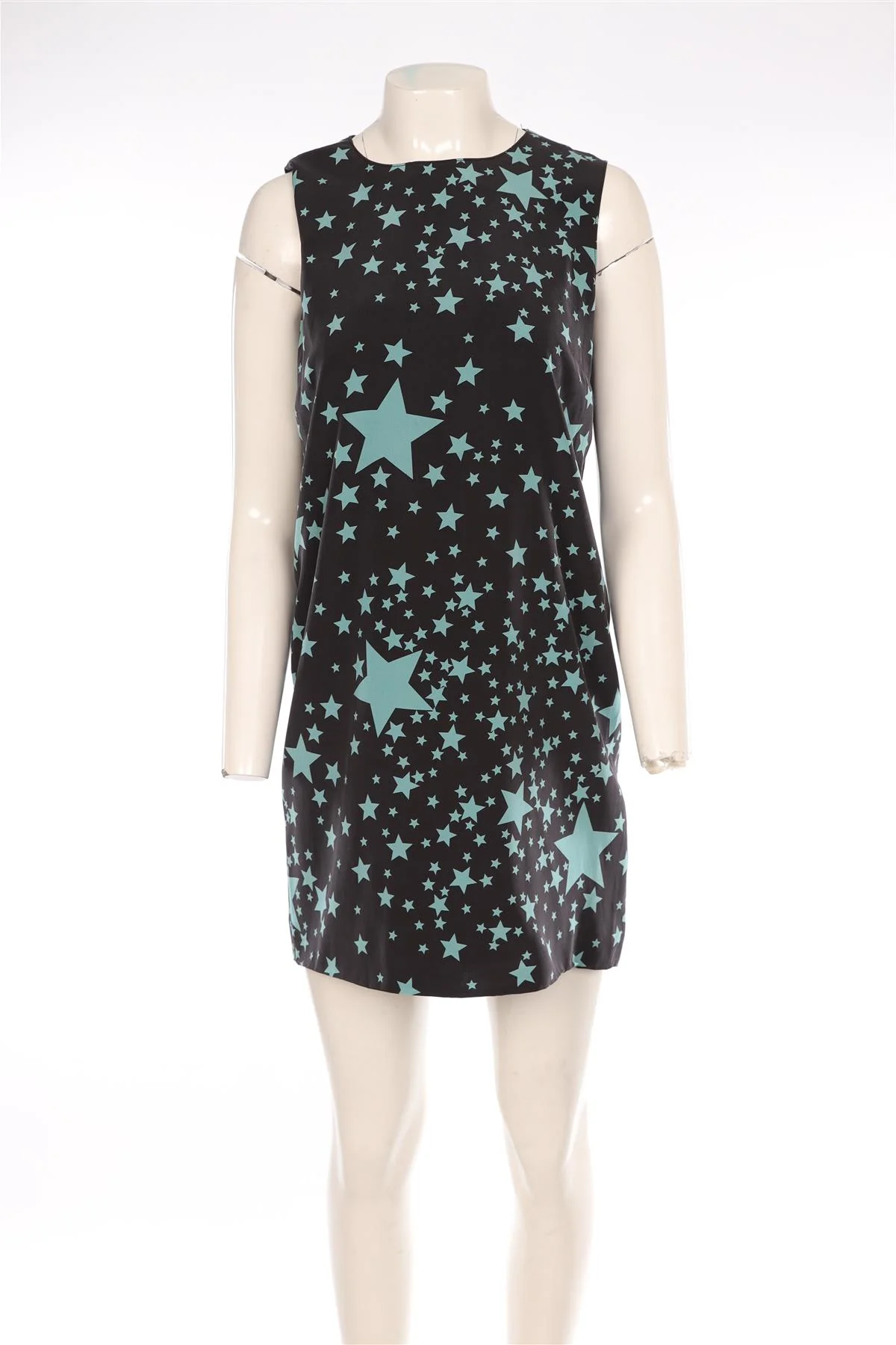 DOLCE & GABBANA BLACK SILK MINI DRESS IT 44 UK 12 - Image 2