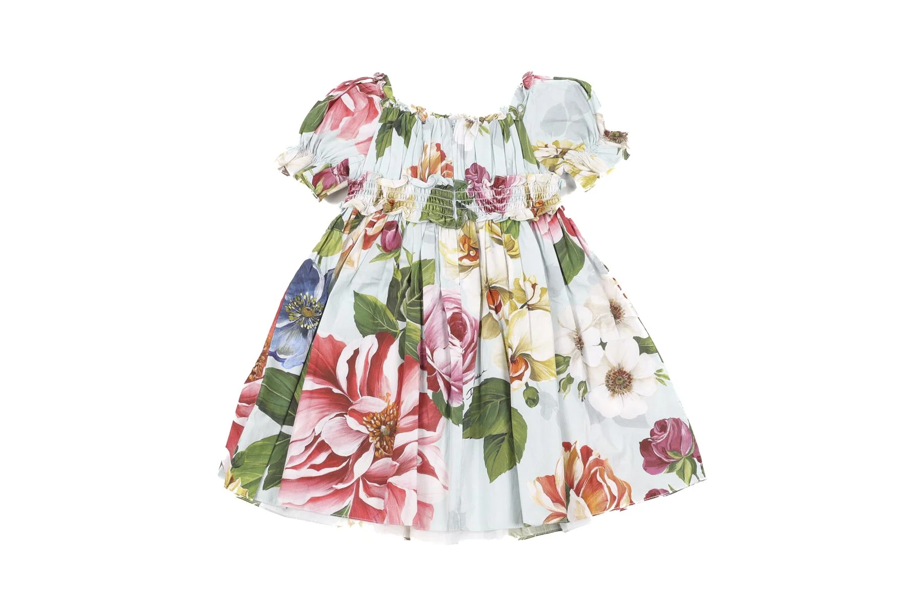 DOLCE & GABBANA BLUE BABY GIRLS DRESS AND BLOOMERS SET 12-18 MONTHS - Image 4