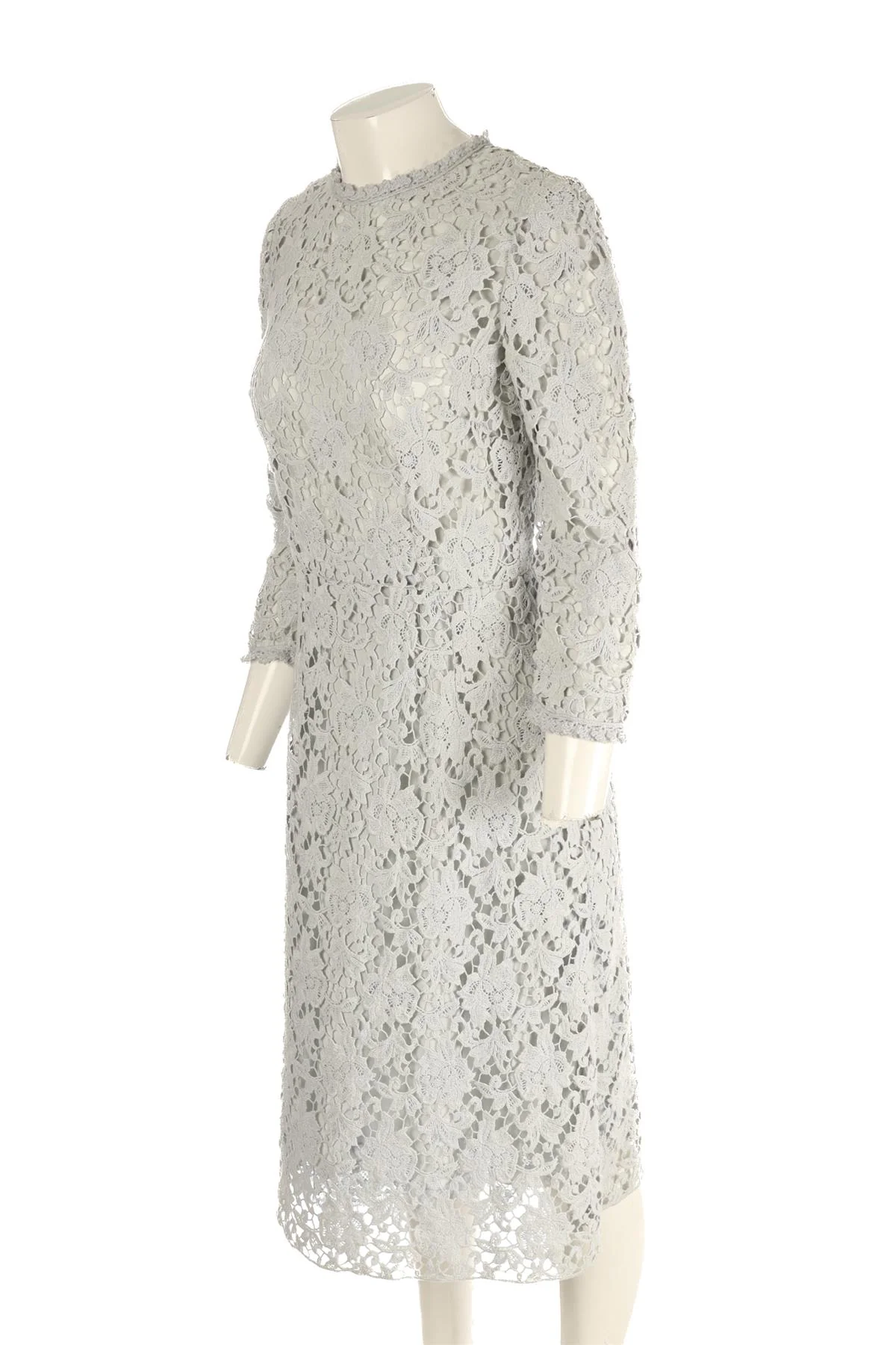 DOLCE & GABBANA BLUE LACE MIDI DRESS IT 42 UK 10 - Image 3