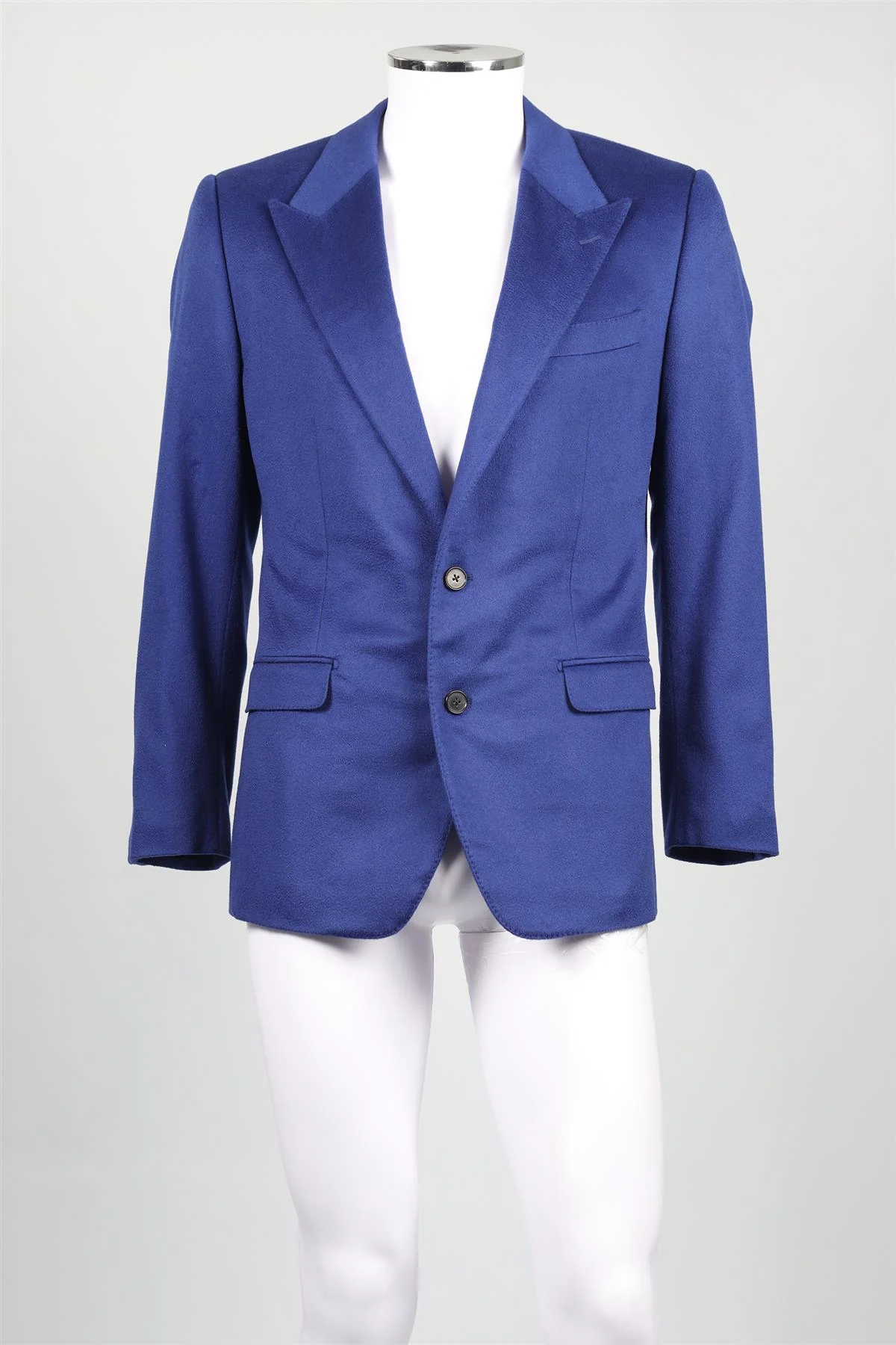 DOLCE & GABBANA BLUE MEN'S CASHMERE BLAZER IT 42 UK 32 - Image 2