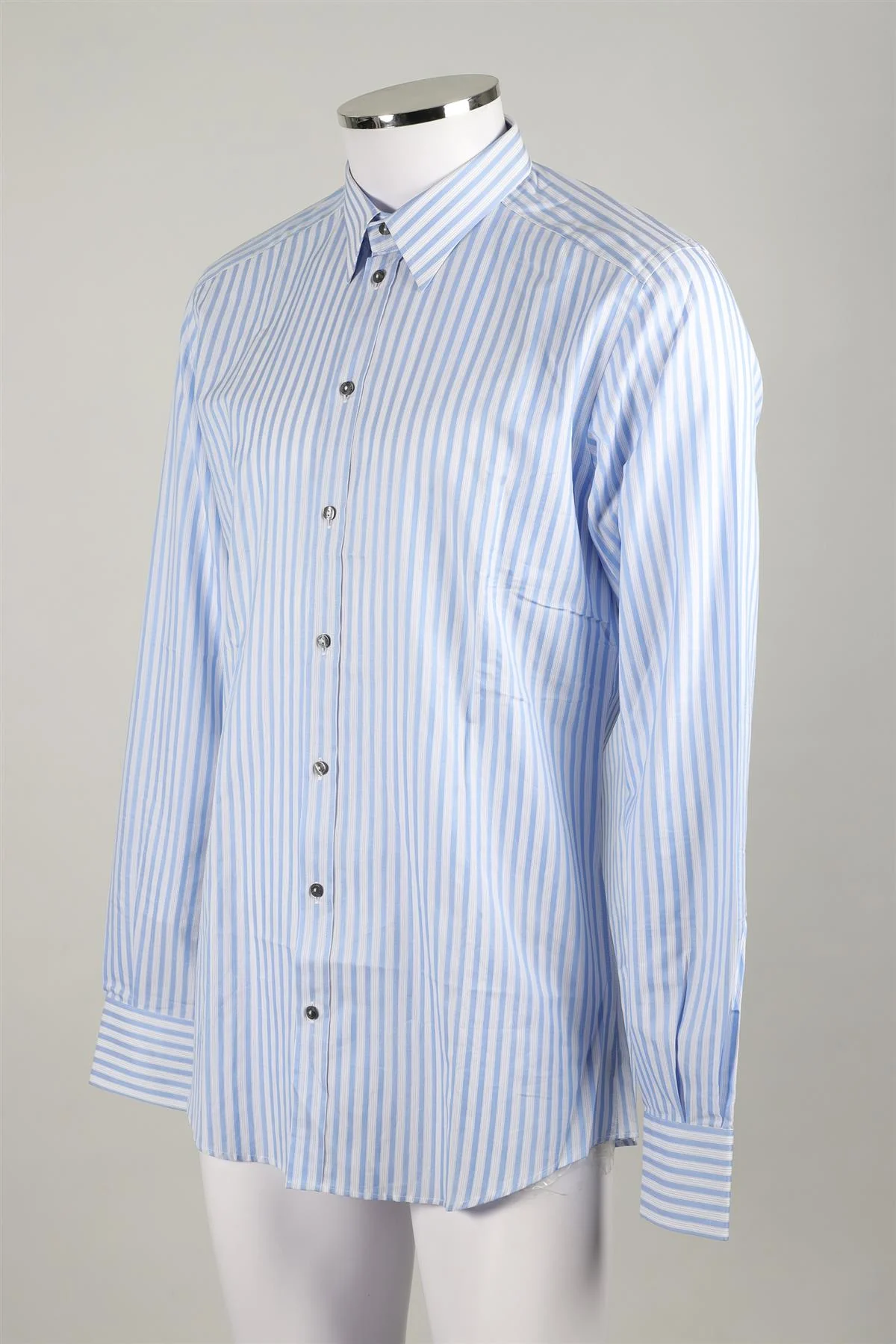 DOLCE & GABBANA BLUE & WHITE MEN'S COTTON SHIRT UK/US COLLAR 16 UK/US CHEST 40 - Image 3