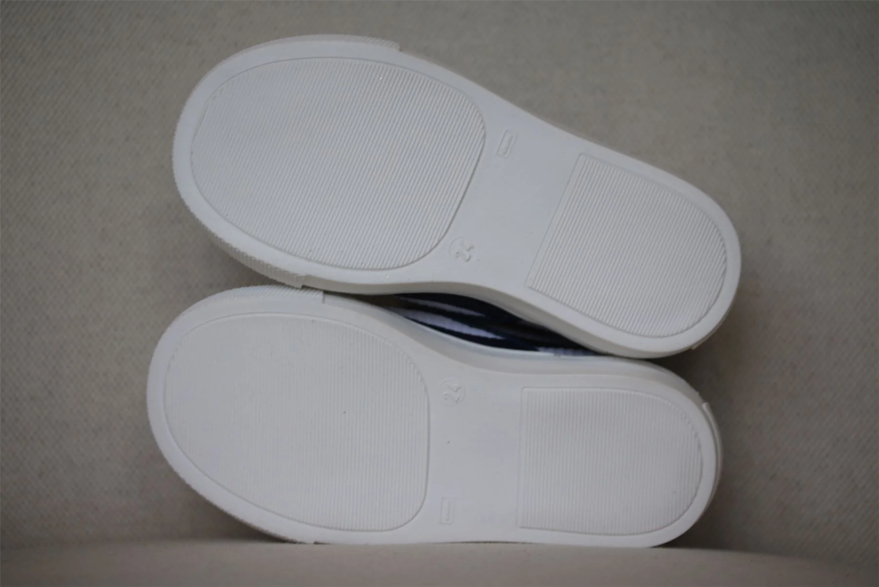 DOLCE & GABBANA BLUE & WHITE STRIPE SLIP-ON SHOES EU 24 UK 7 - Image 6