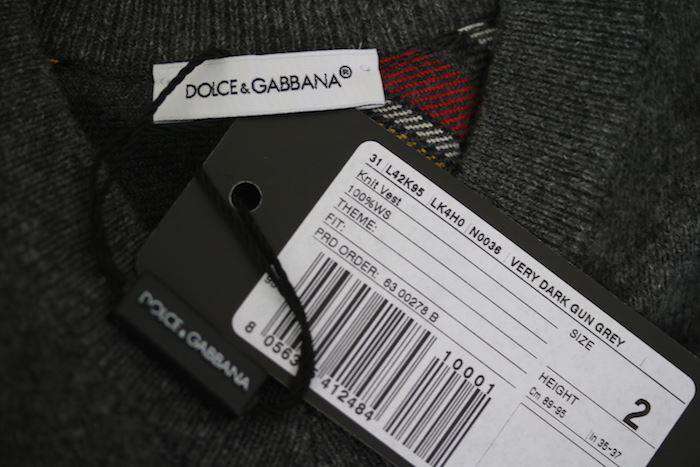 DOLCE & GABBANA BOYS GREY KNIT VEST 2 YEARS - Image 3