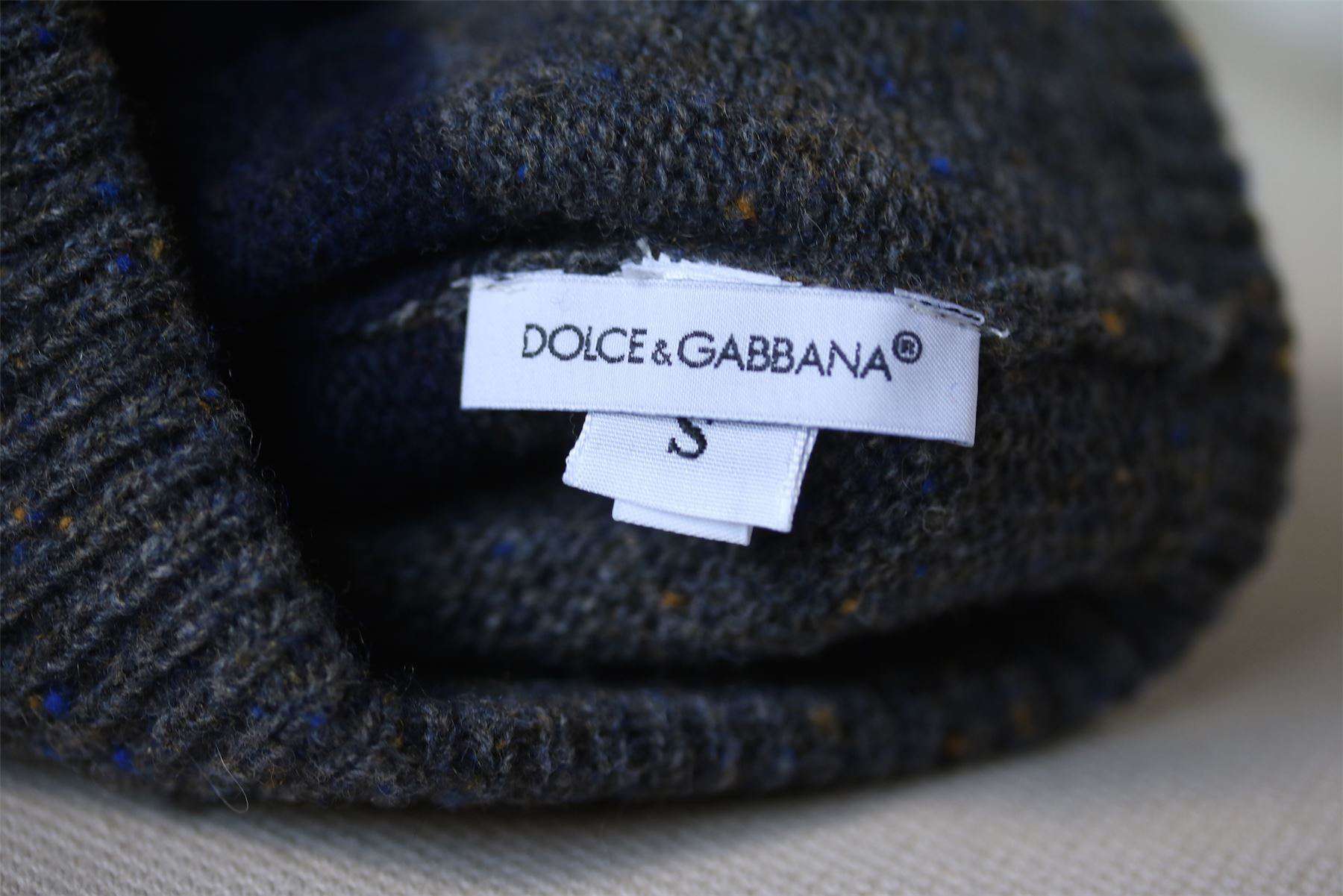 DOLCE & GABBANA BOYS GREY STRIPED LOGO HAT S 2-4 YEARS - Image 4