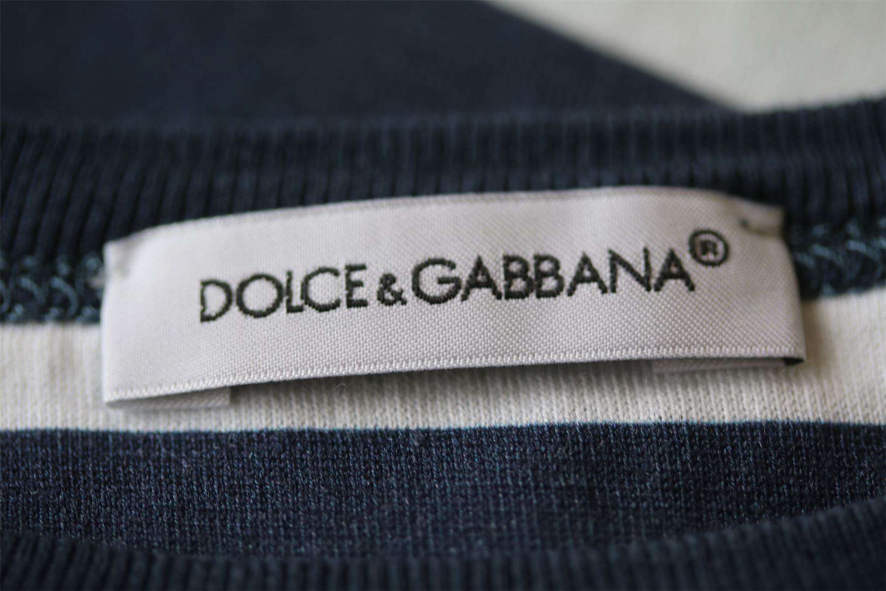 DOLCE & GABBANA BOYS WHITE & BLUE CAPRI TOP 2 YEARS - Image 5