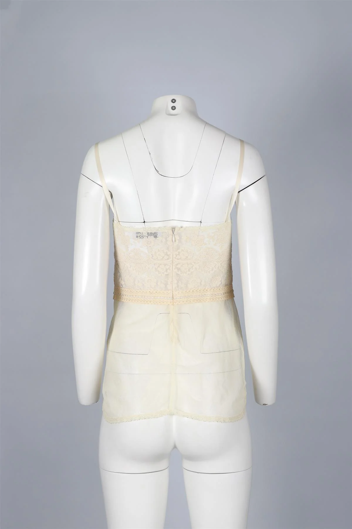 DOLCE & GABBANA CREAM MESH TOP IT 42 UK 10 - Image 4