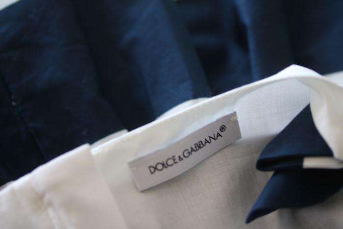 DOLCE & GABBANA GIRLS BLUE & WHITE STRIPED DRESS 4 YEARS - Image 5