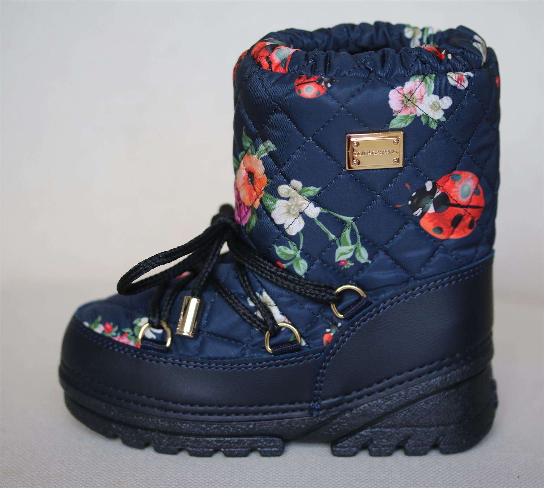 DOLCE & GABBANA GIRLS COCCINELLA SNOW BOOTS EU 25-26 UK 8-8.5 - Image 2