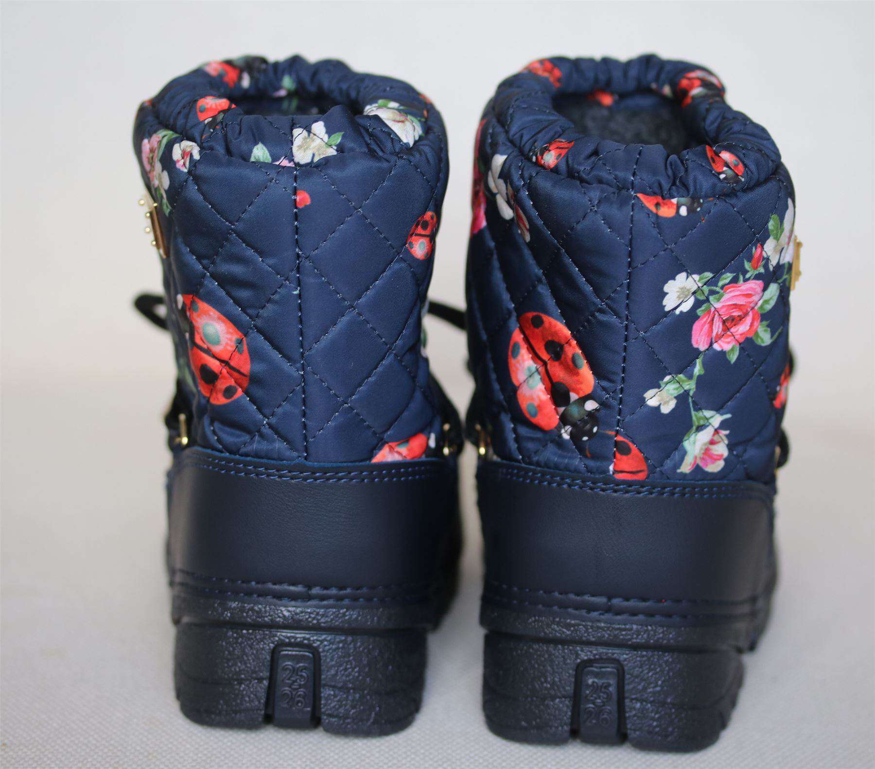 DOLCE & GABBANA GIRLS COCCINELLA SNOW BOOTS EU 25-26 UK 8-8.5 - Image 4