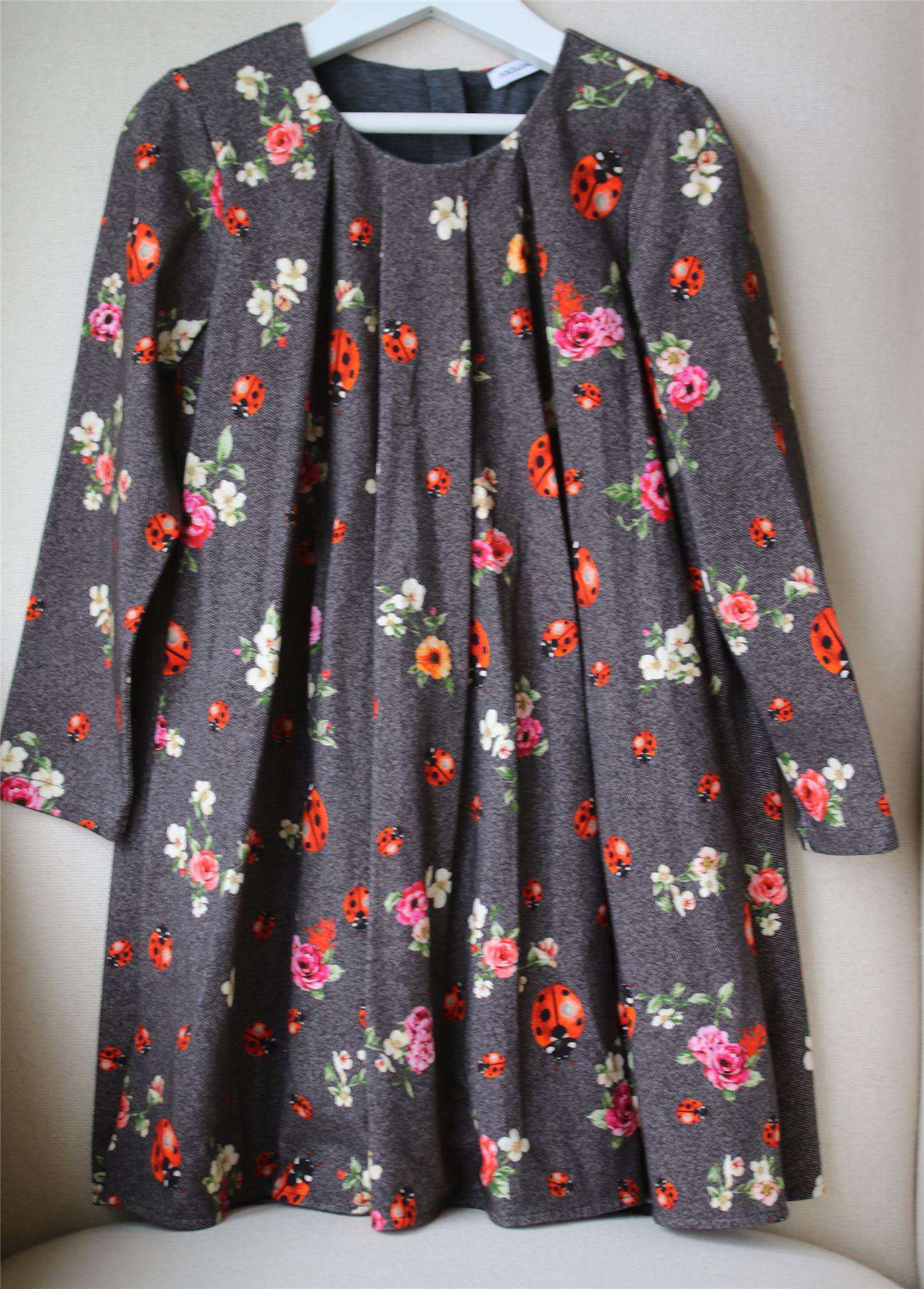 DOLCE & GABBANA GIRLS GREY COCCINELLE DRESS 5 YEARS - Image 2