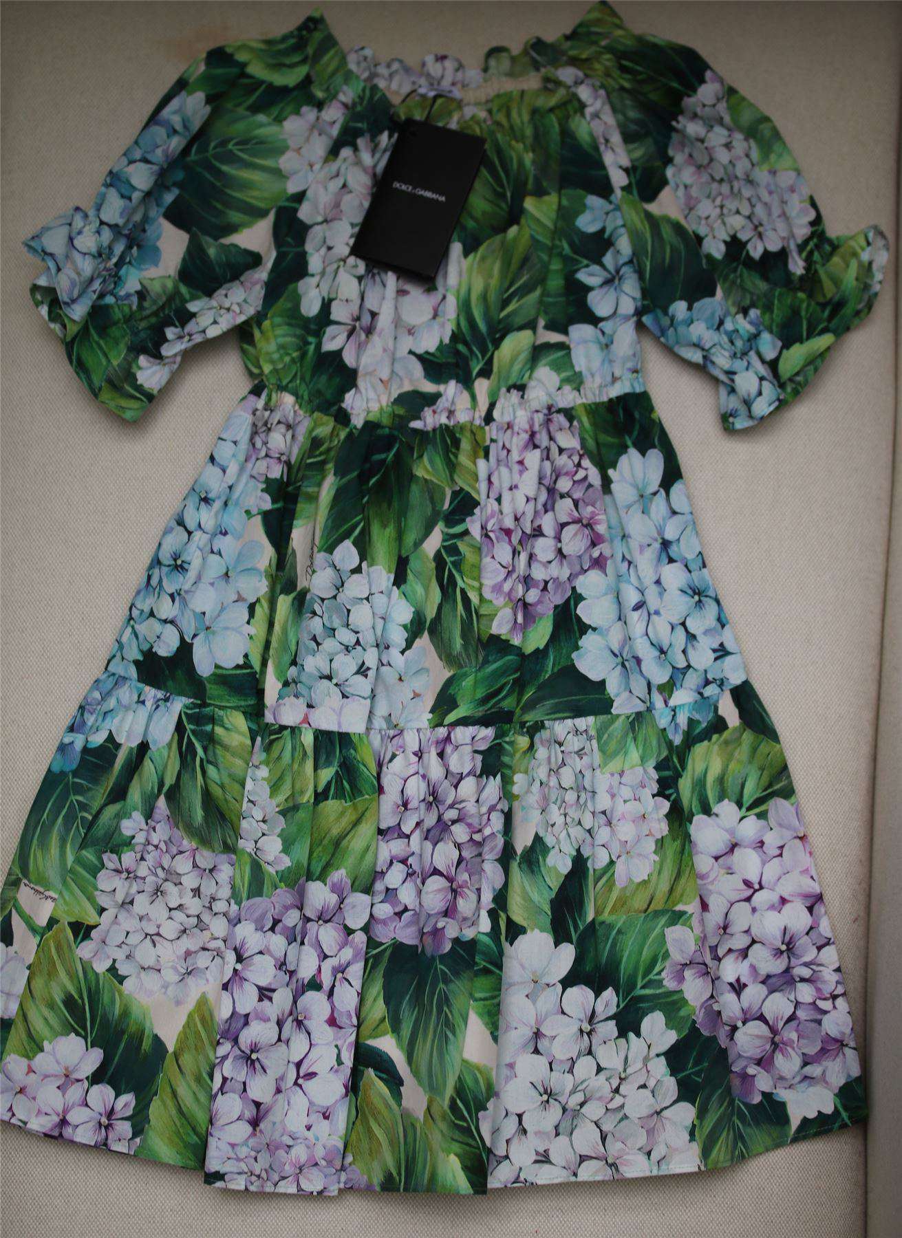 DOLCE & GABBANA GIRLS ORTENSIA DRESS 4 YEARS - Image 3