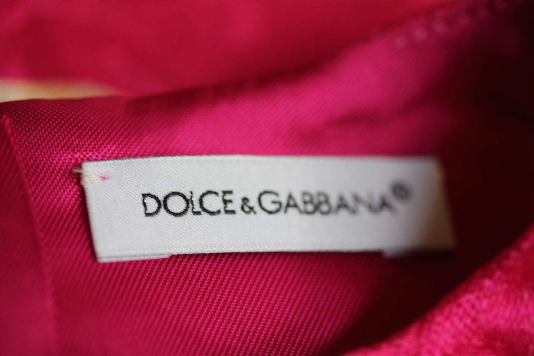 DOLCE & GABBANA GIRLS PINK BROCADE DRESS 4 YEARS - Image 5