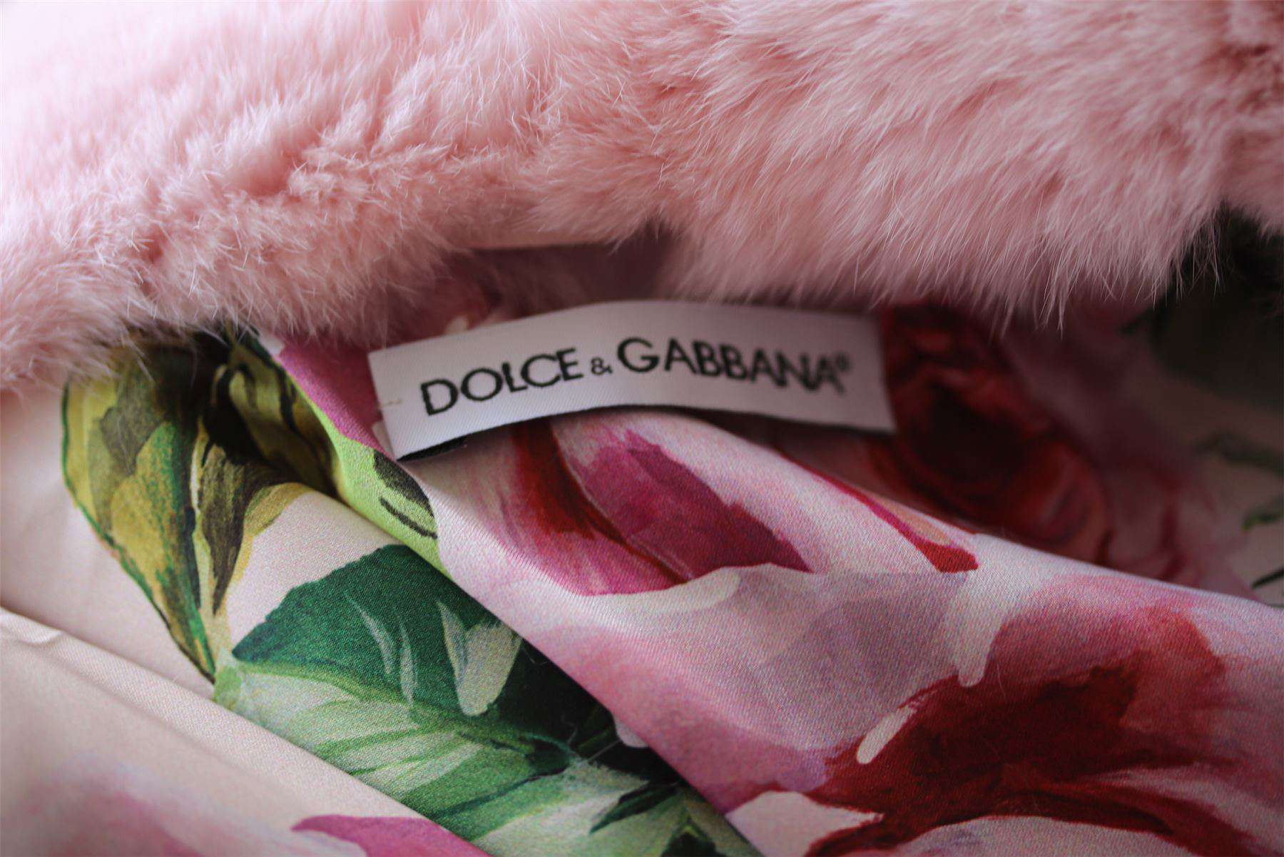 DOLCE & GABBANA GIRLS PINK FUR COAT 4 YEARS - Image 3