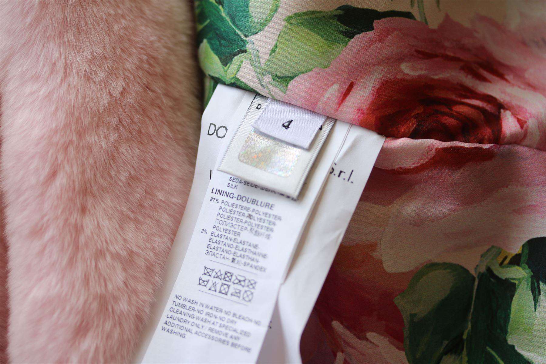 DOLCE & GABBANA GIRLS PINK FUR COAT 4 YEARS - Image 4