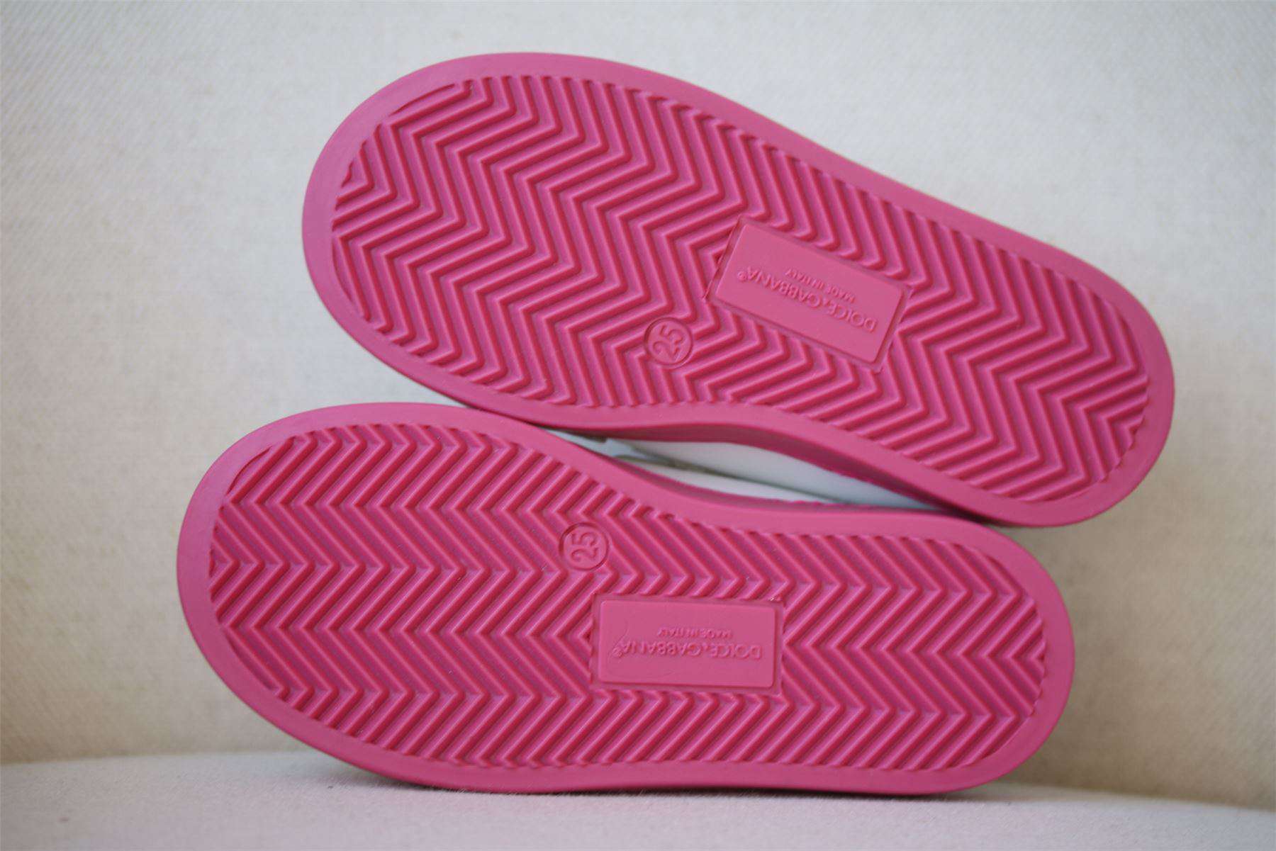 DOLCE & GABBANA GIRLS PINK LOVE TRAINERS EU 25 UK 8 - Image 6