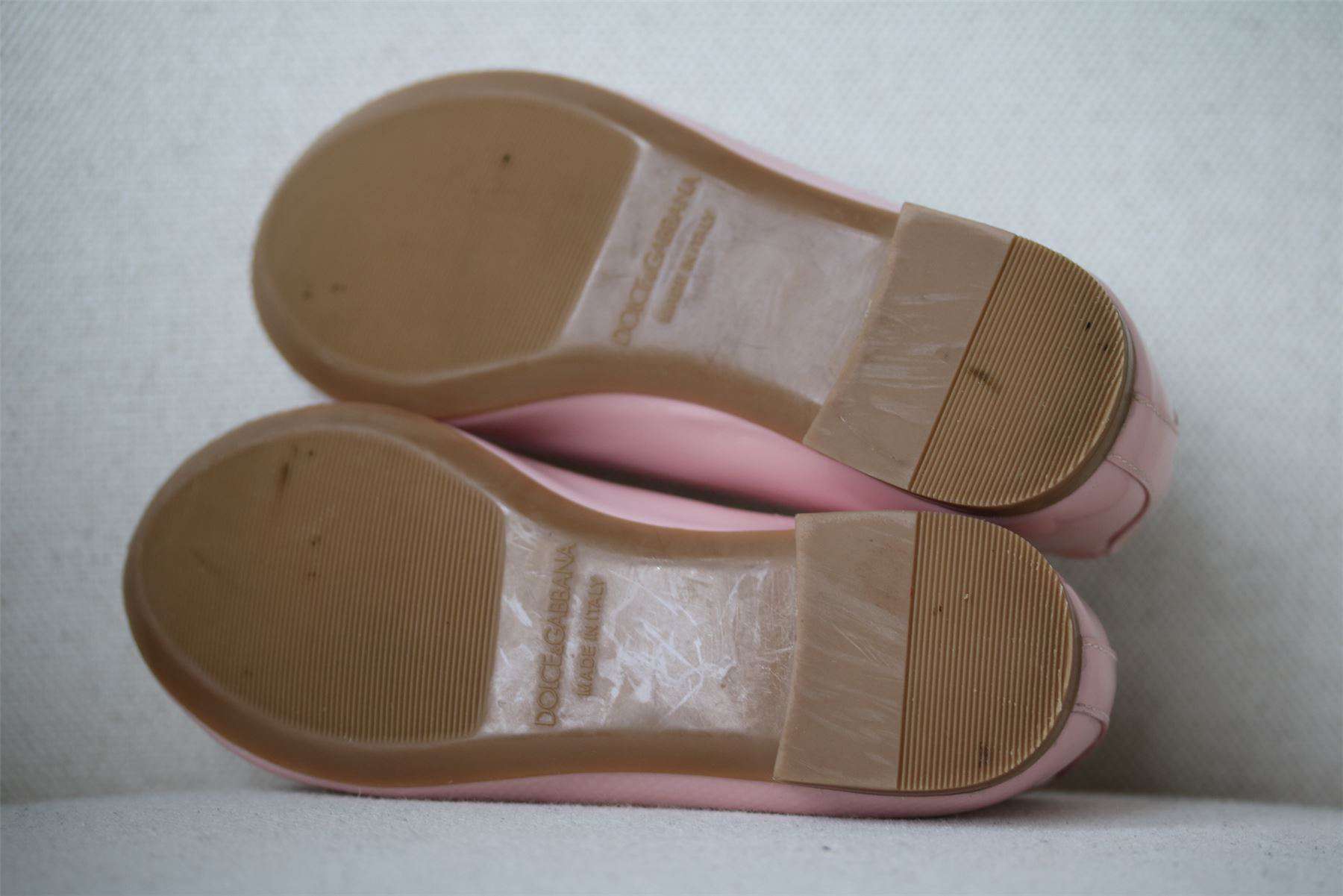 DOLCE & GABBANA GIRLS PINK PATENT LEATHER SHOES EU 27 UK 9 - Image 4