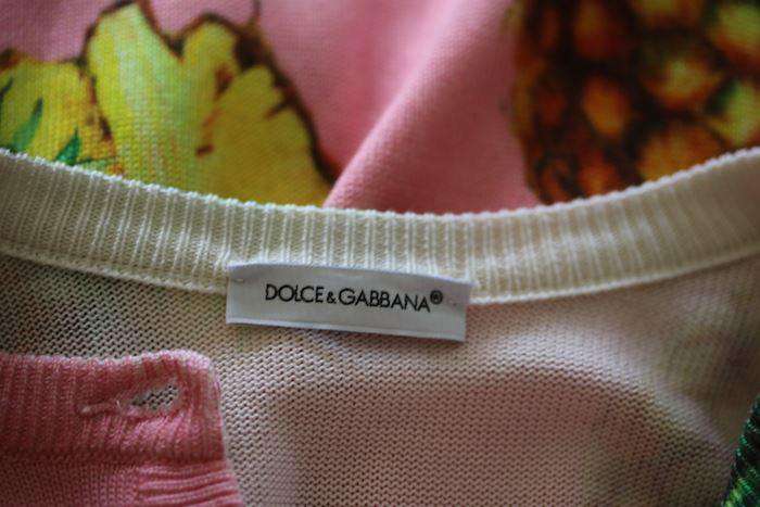 DOLCE & GABBANA GIRLS PINK PINEAPPLE CARDIGAN 4 YEARS - Image 3