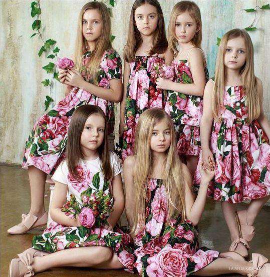 DOLCE & GABBANA GIRLS PINK ROSE BIANCO COTTON DRESS 4 YEARS - Image 2