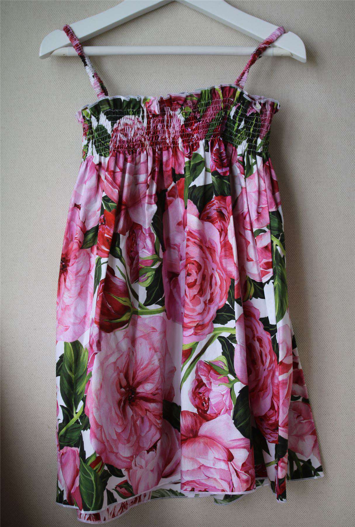 DOLCE & GABBANA GIRLS PINK & WHITE ROSE DRESS 4 YEARS - Image 3