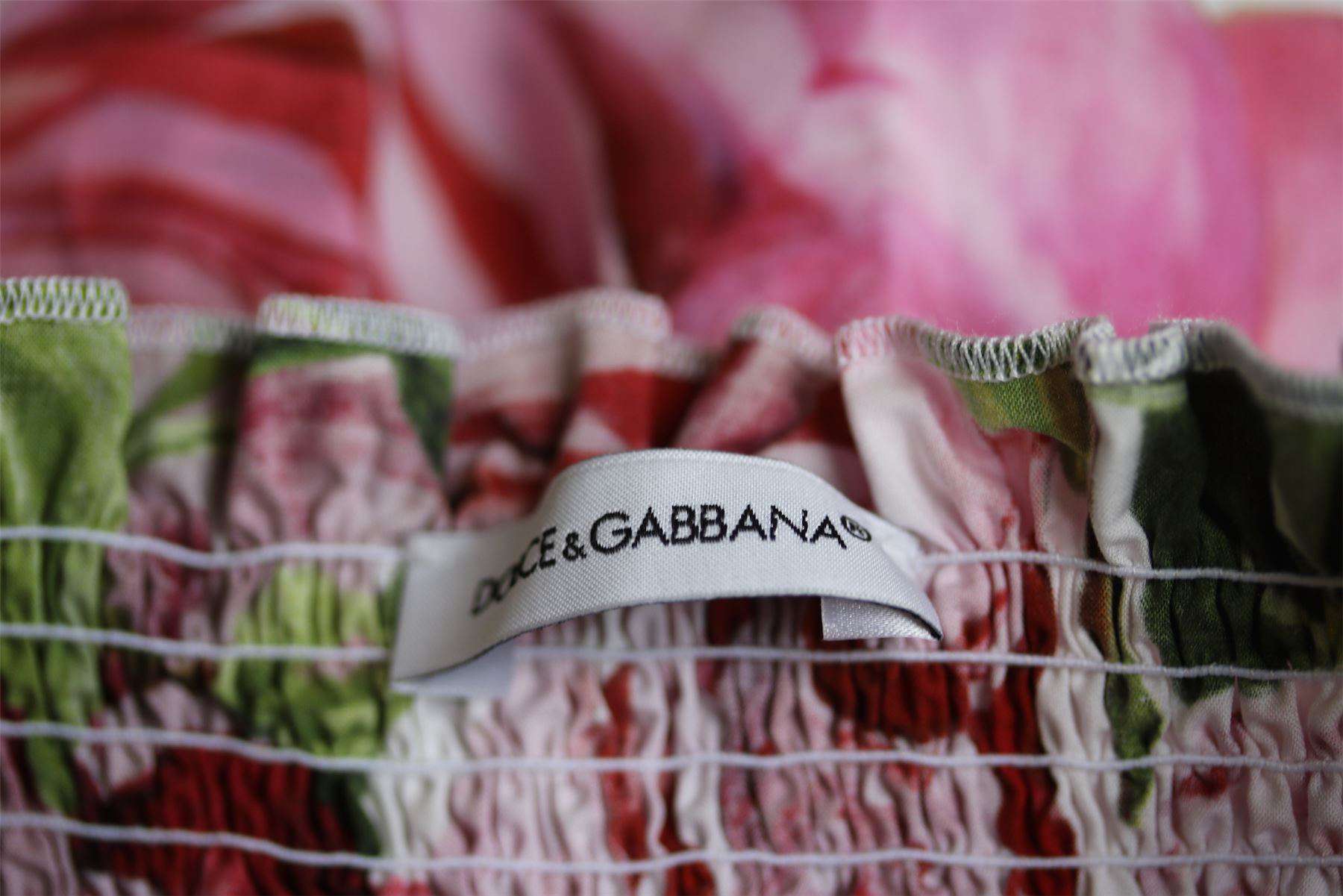 DOLCE & GABBANA GIRLS PINK & WHITE ROSE DRESS 4 YEARS - Image 4