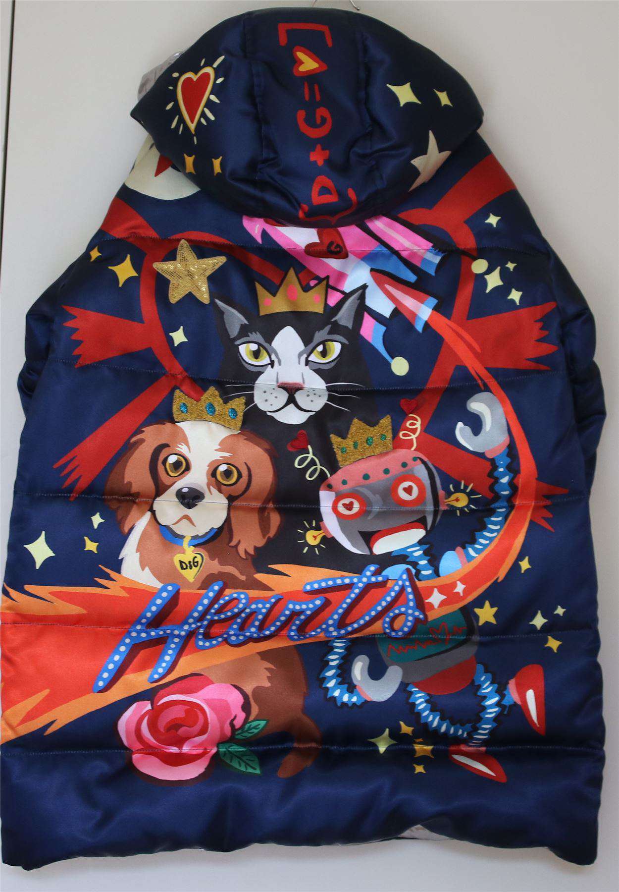 DOLCE & GABBANA GIRLS SPACE & LOVE DOWN PADDED JACKET 4 YEARS - Image 5