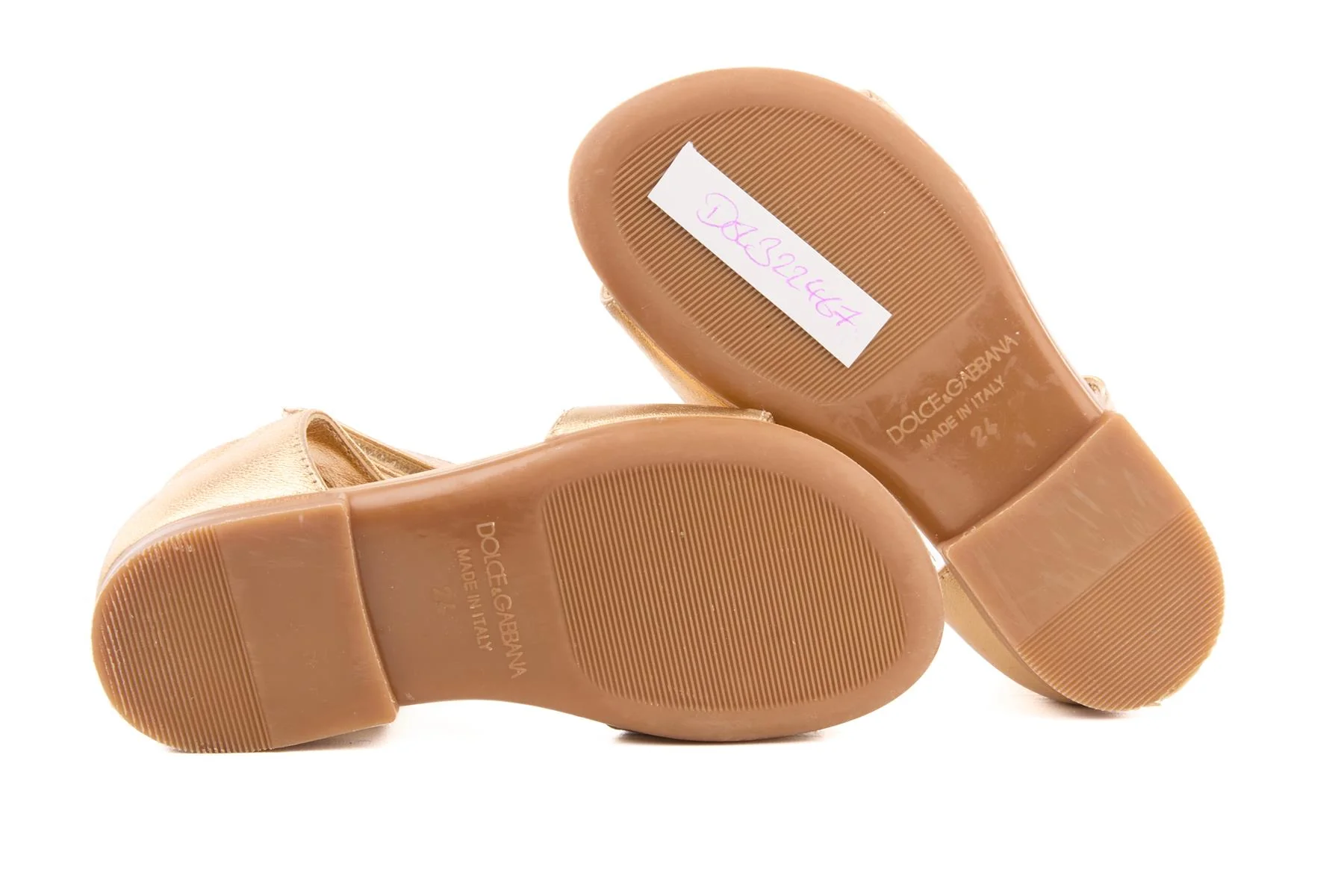 DOLCE & GABBANA GOLD KIDS GIRLS SANDALS EU 24 UK 7 US 8 - Image 6
