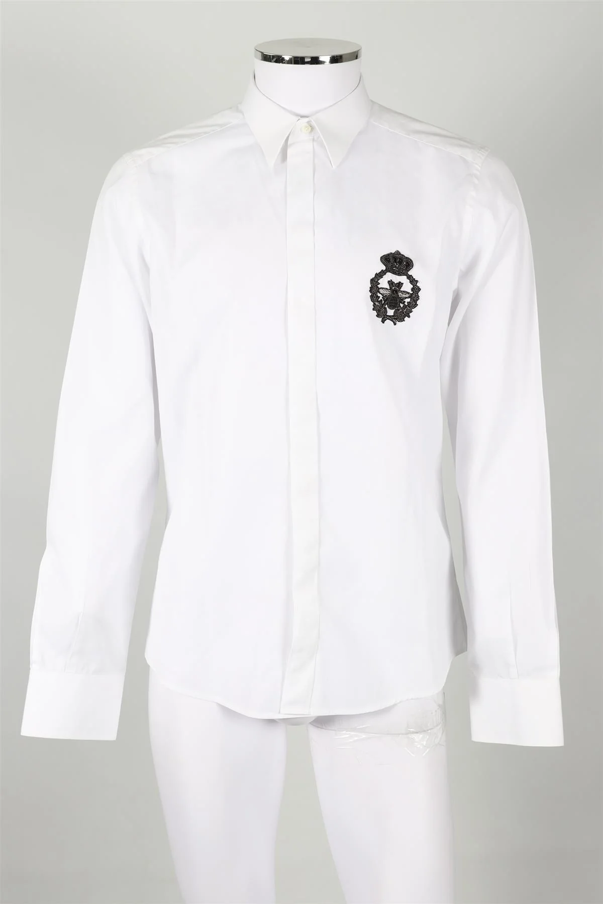 DOLCE & GABBANA GOLD WHITE MEN'S COTTON SHIRT SIZE 16 XXLARGE - Image 2