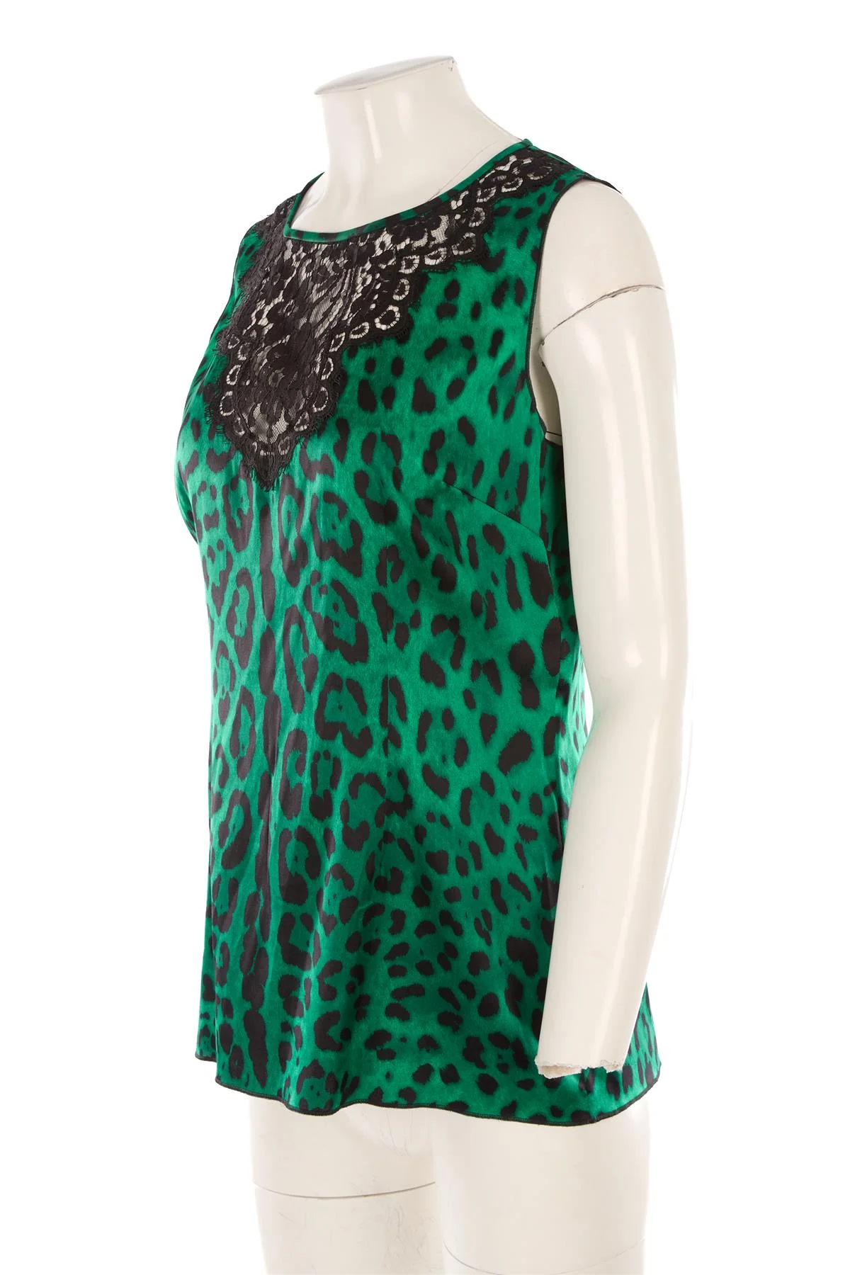 DOLCE & GABBANA GREEN SILK TOP IT 46 - Image 3