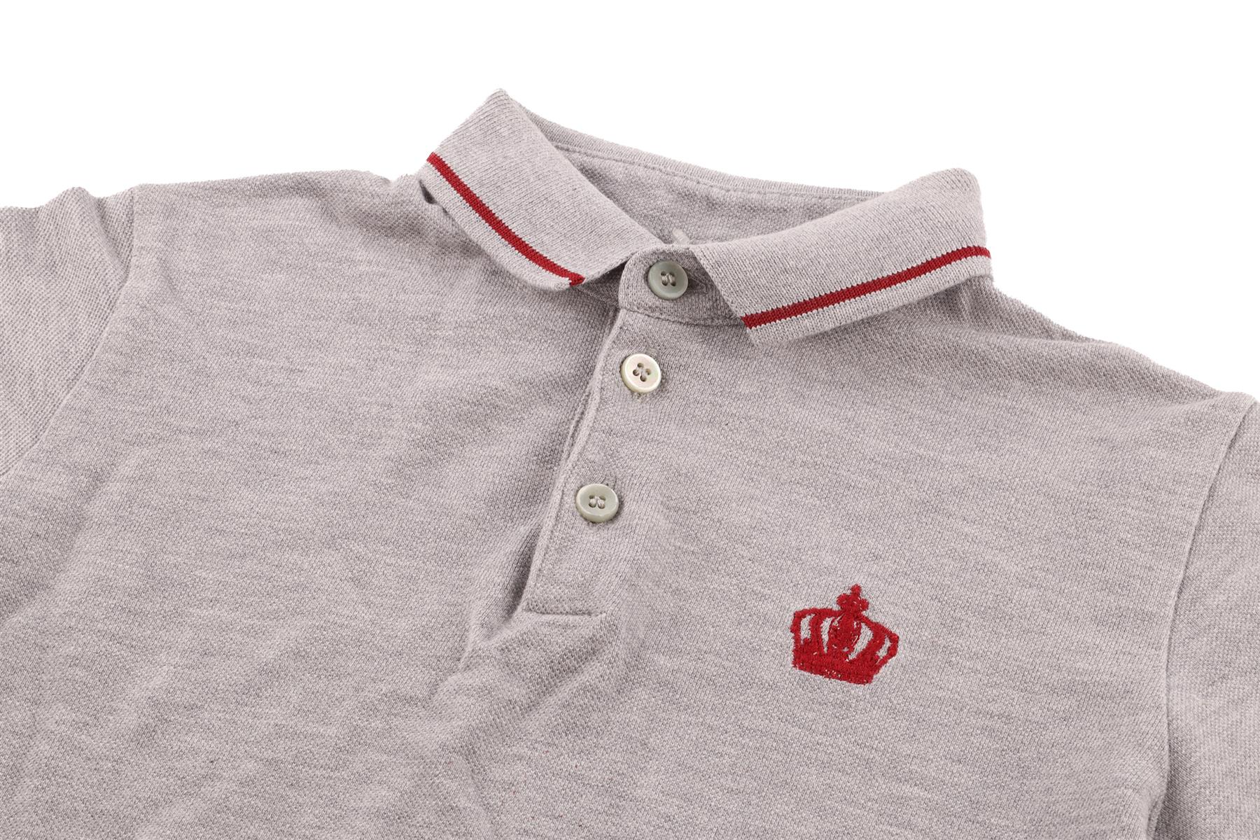 DOLCE & GABBANA GREY KIDS BOYS POLO SHIRT 3 YEARS - Image 3