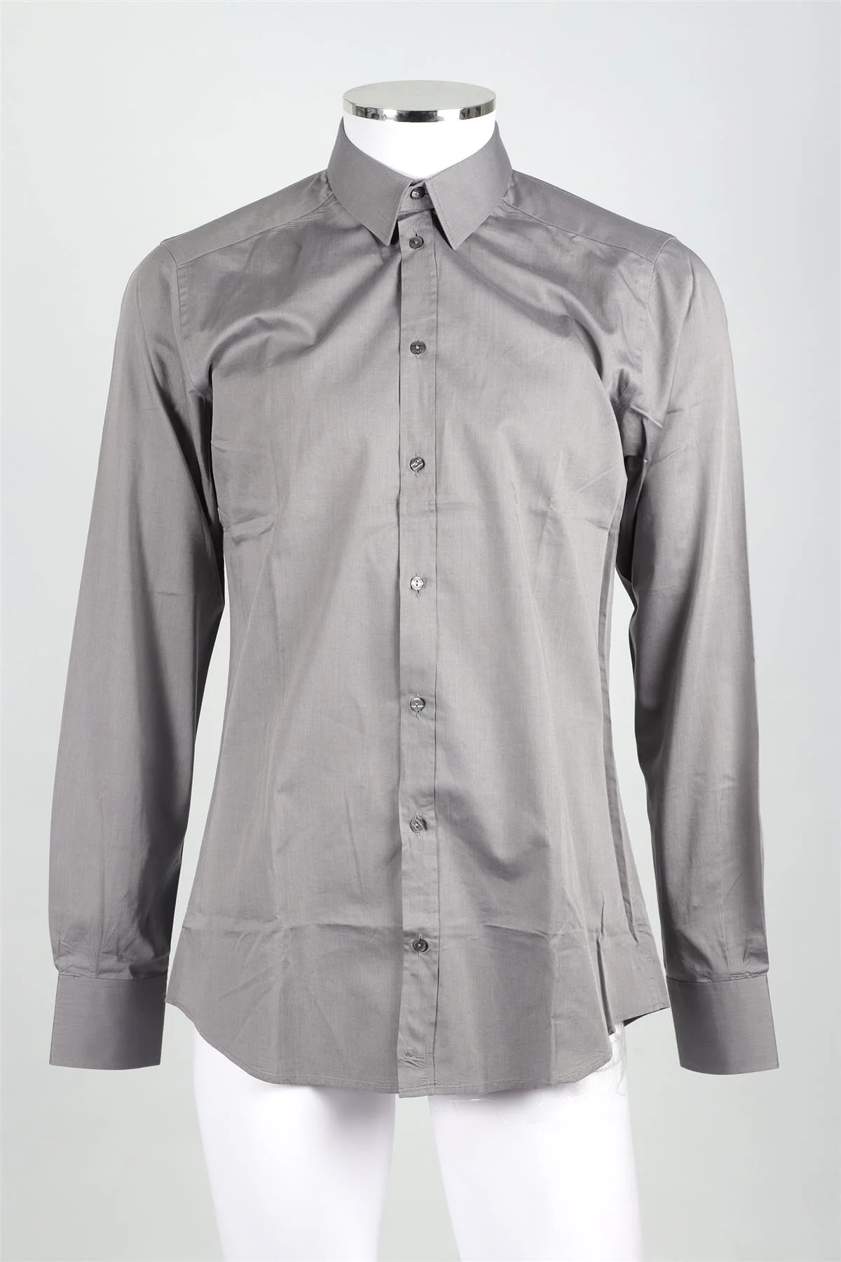 DOLCE & GABBANA GREY MEN'S COTTON SHIRT UK/US COLLAR 16 UK/US CHEST 40 - Image 6