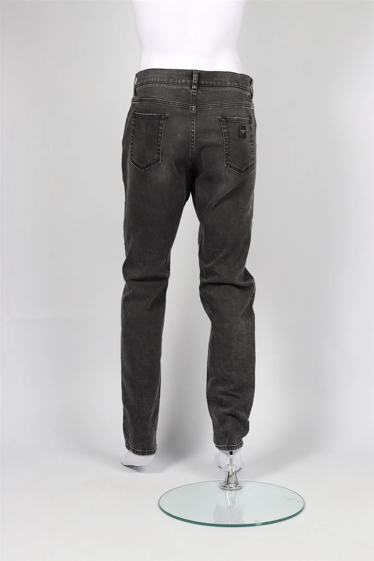 DOLCE & GABBANA GREY MEN'S SLIM LEG JEANS IT 52 UK/US WAIST 36 - Image 4