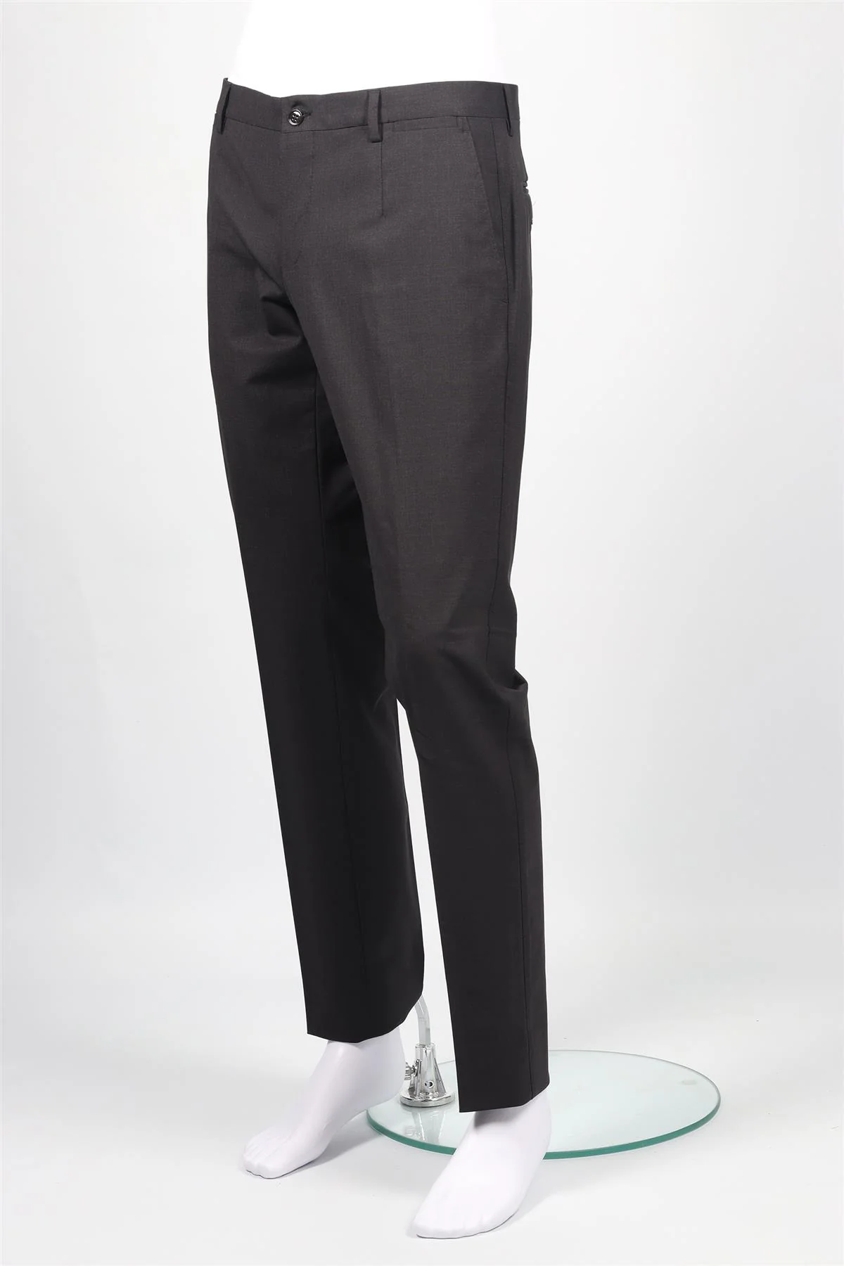 DOLCE & GABBANA GREY MEN'S WOOL BLEND STRAIGHT LEG PANTS IT 48 UK 32 - Image 3