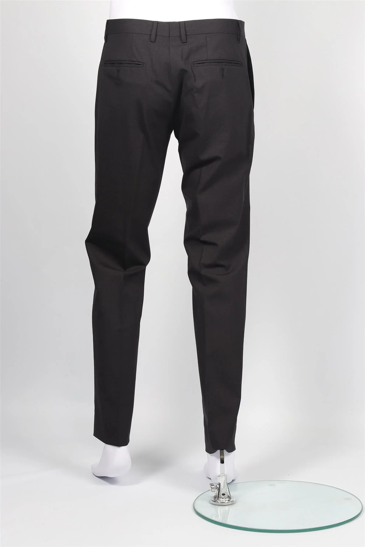 DOLCE & GABBANA GREY MEN'S WOOL BLEND STRAIGHT LEG PANTS IT 48 UK 32 - Image 4