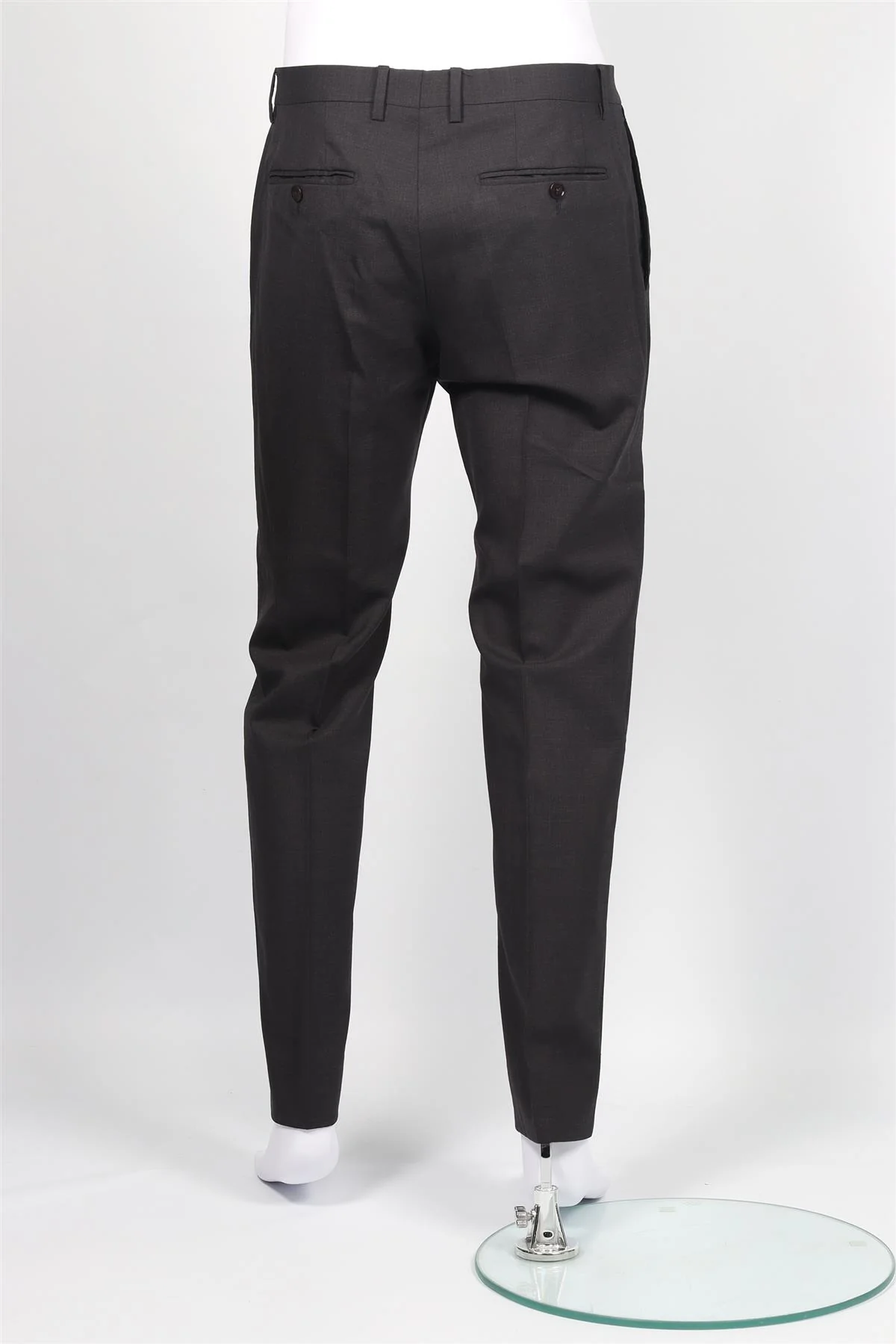 DOLCE & GABBANA GREY MEN'S WOOL BLEND STRAIGHT LEG PANTS IT 48 UK 32 - Image 4