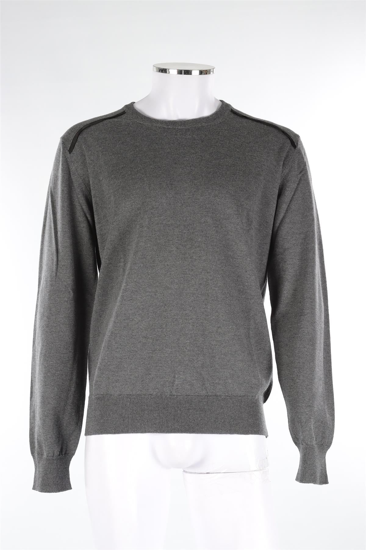 DOLCE & GABBANA GREY MEN'S WOOL SWEATER - Image 2