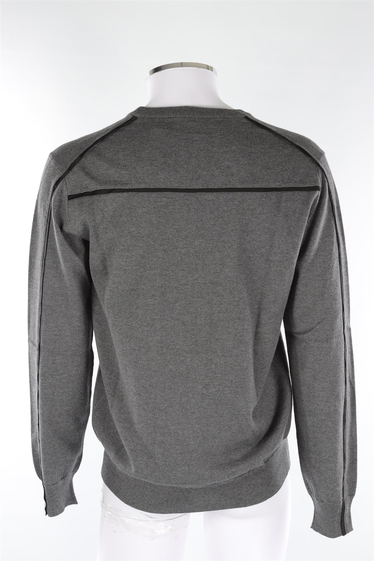 DOLCE & GABBANA GREY MEN'S WOOL SWEATER - Image 4