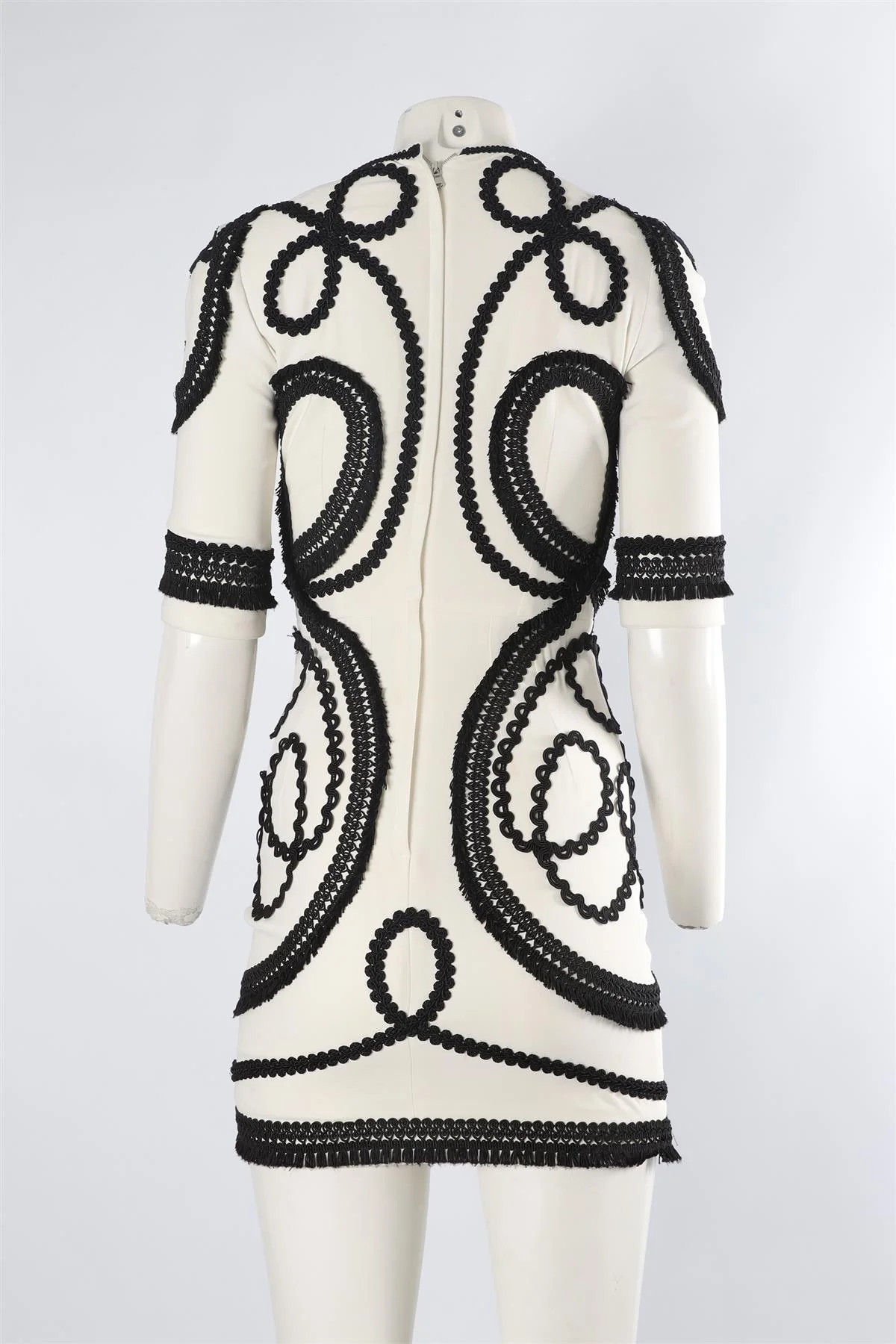 DOLCE & GABBANA IVORY COTTON MINI DRESS IT 38 UK 6 - Image 4