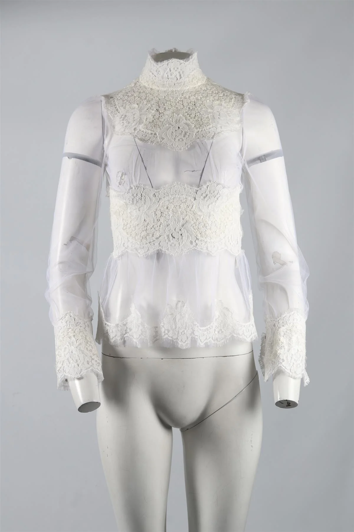 DOLCE & GABBANA LACE AND MESH TOP IT 38 UK 6 - Image 2