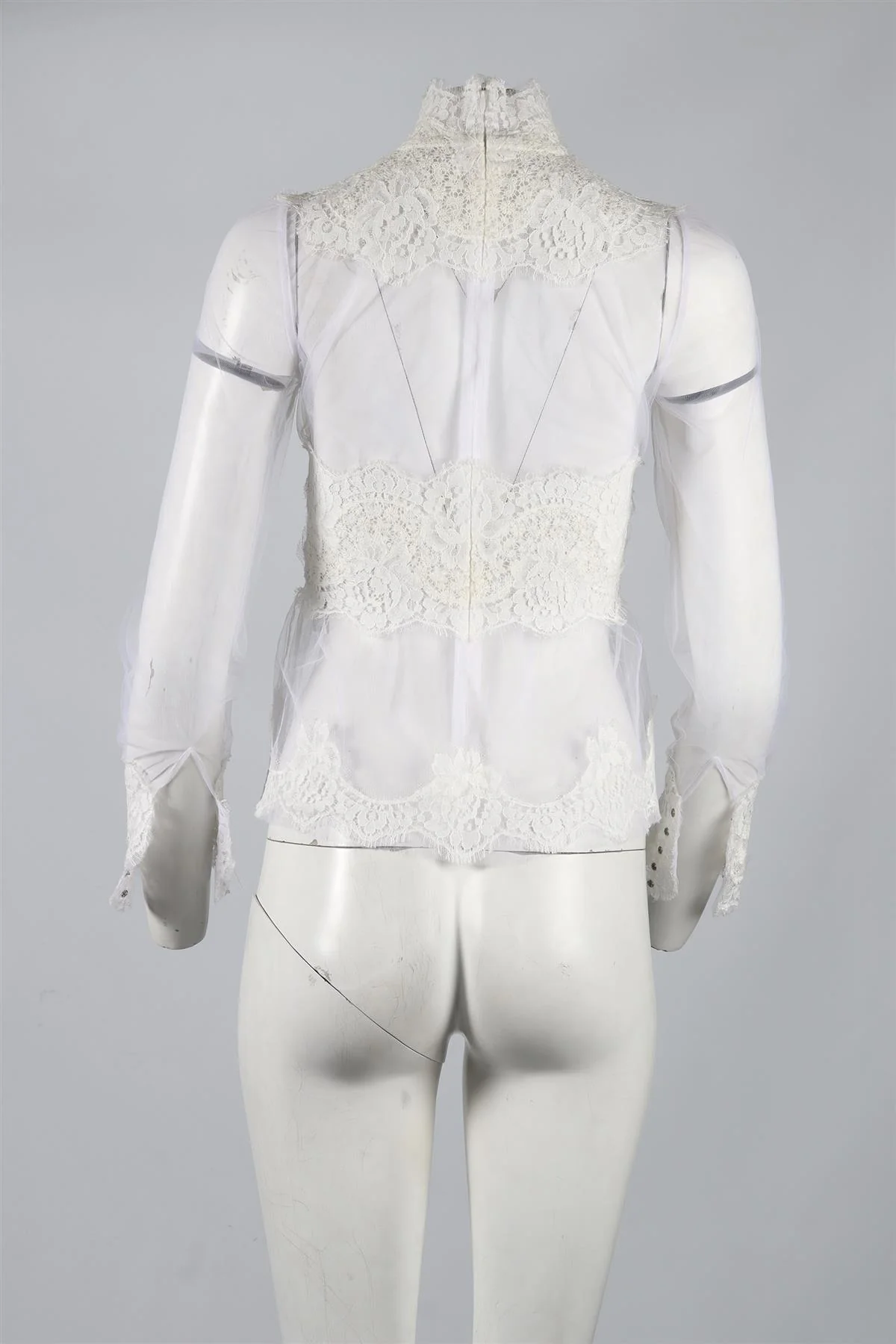 DOLCE & GABBANA LACE AND MESH TOP IT 38 UK 6 - Image 4