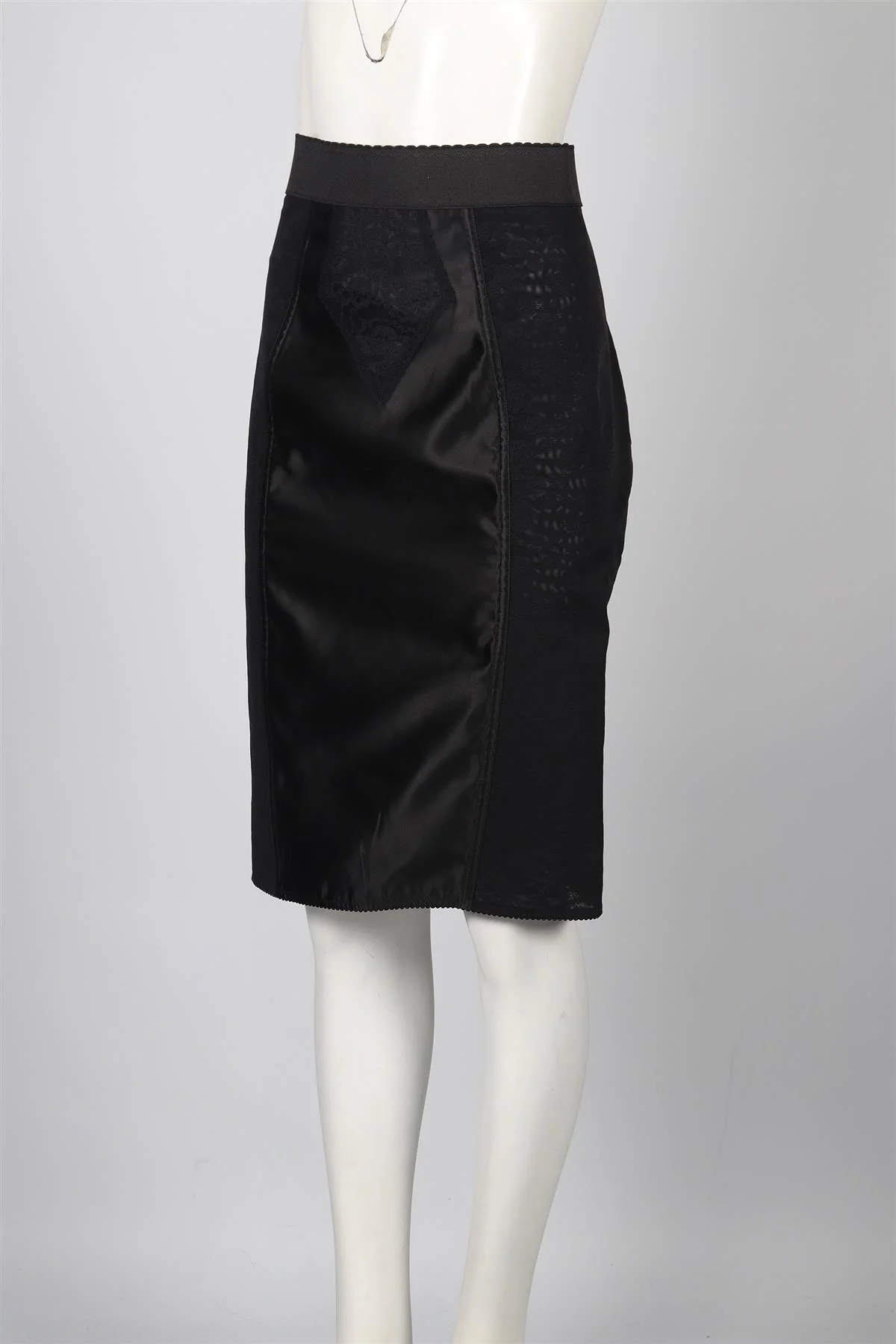 DOLCE & GABBANA LACE AND SATIN MINI SKIRT IT 44 UK 12 - Image 3