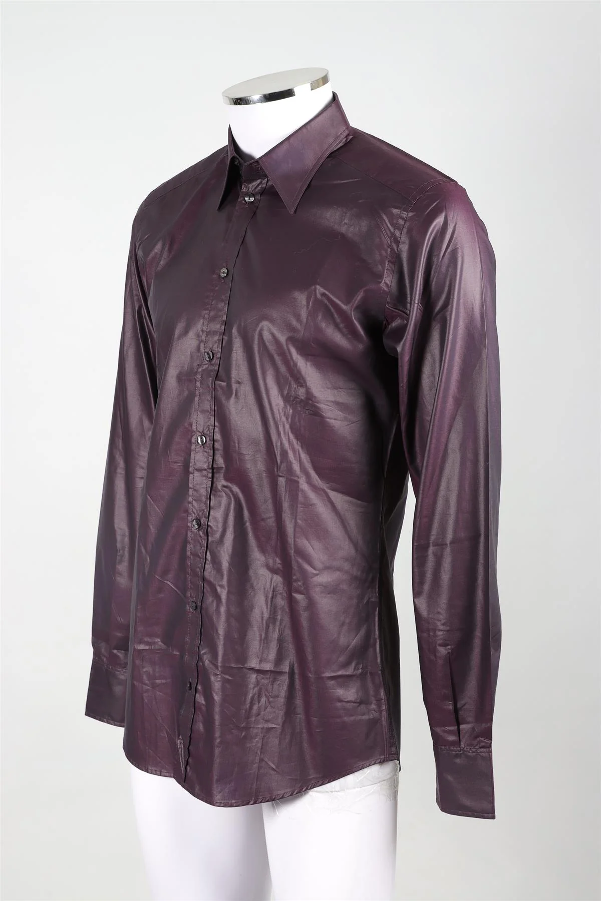DOLCE & GABBANA MAROON MEN'S COTTON SHIRT UK/US COLLAR 15 3/4 UK/US CHEST 40 - Image 3