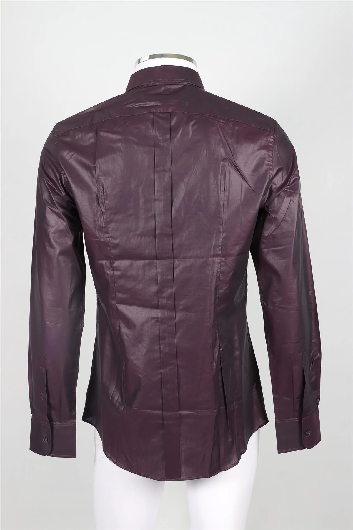 DOLCE & GABBANA MAROON MEN'S COTTON SHIRT UK/US COLLAR 15 3/4 UK/US CHEST 40 - Image 4