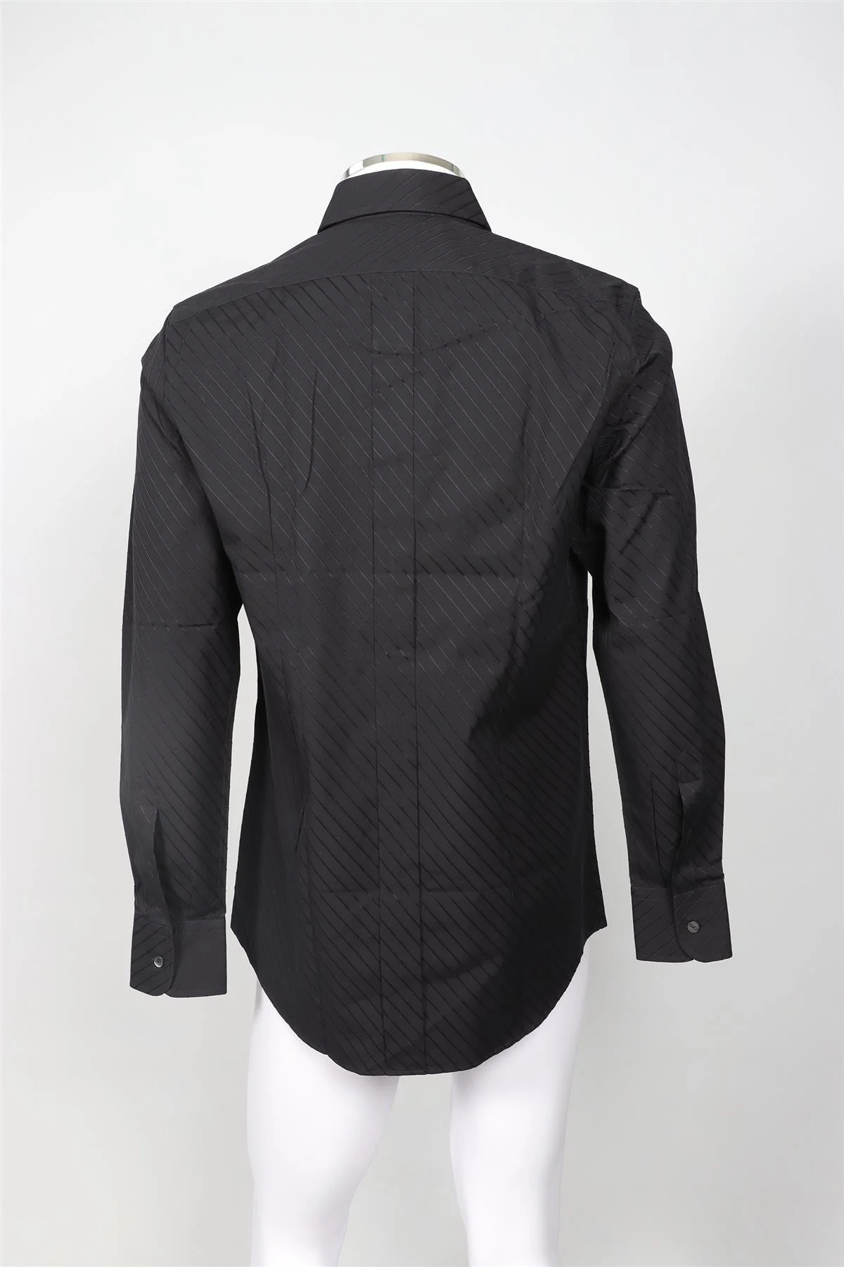 DOLCE & GABBANA MEN'S BLACK SLIM FIT COTTON SHIRT UK/US COLLAR 16 UK/US CHEST 40 - Image 4